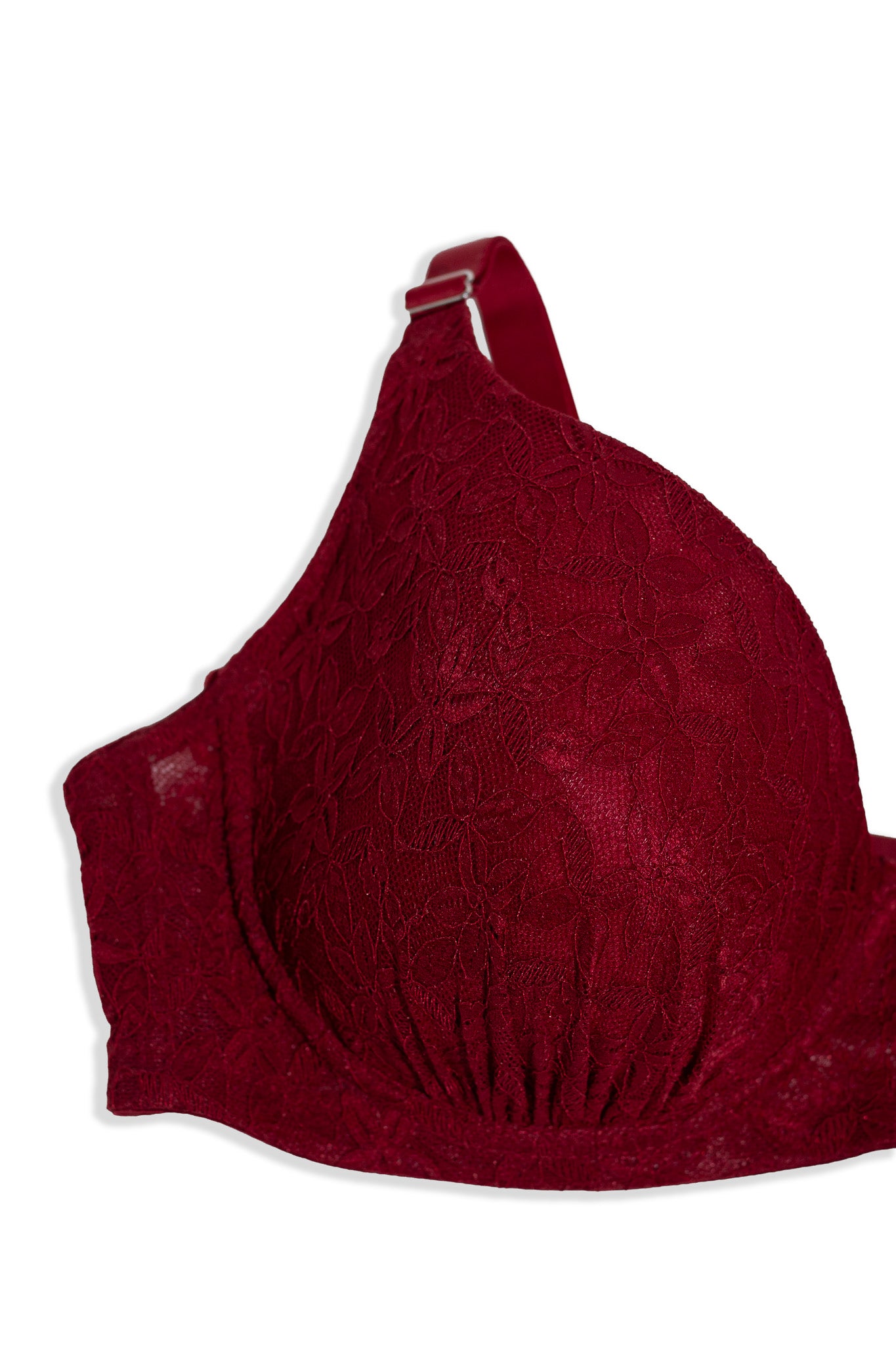 Brassier Curvy de Encaje Tinto