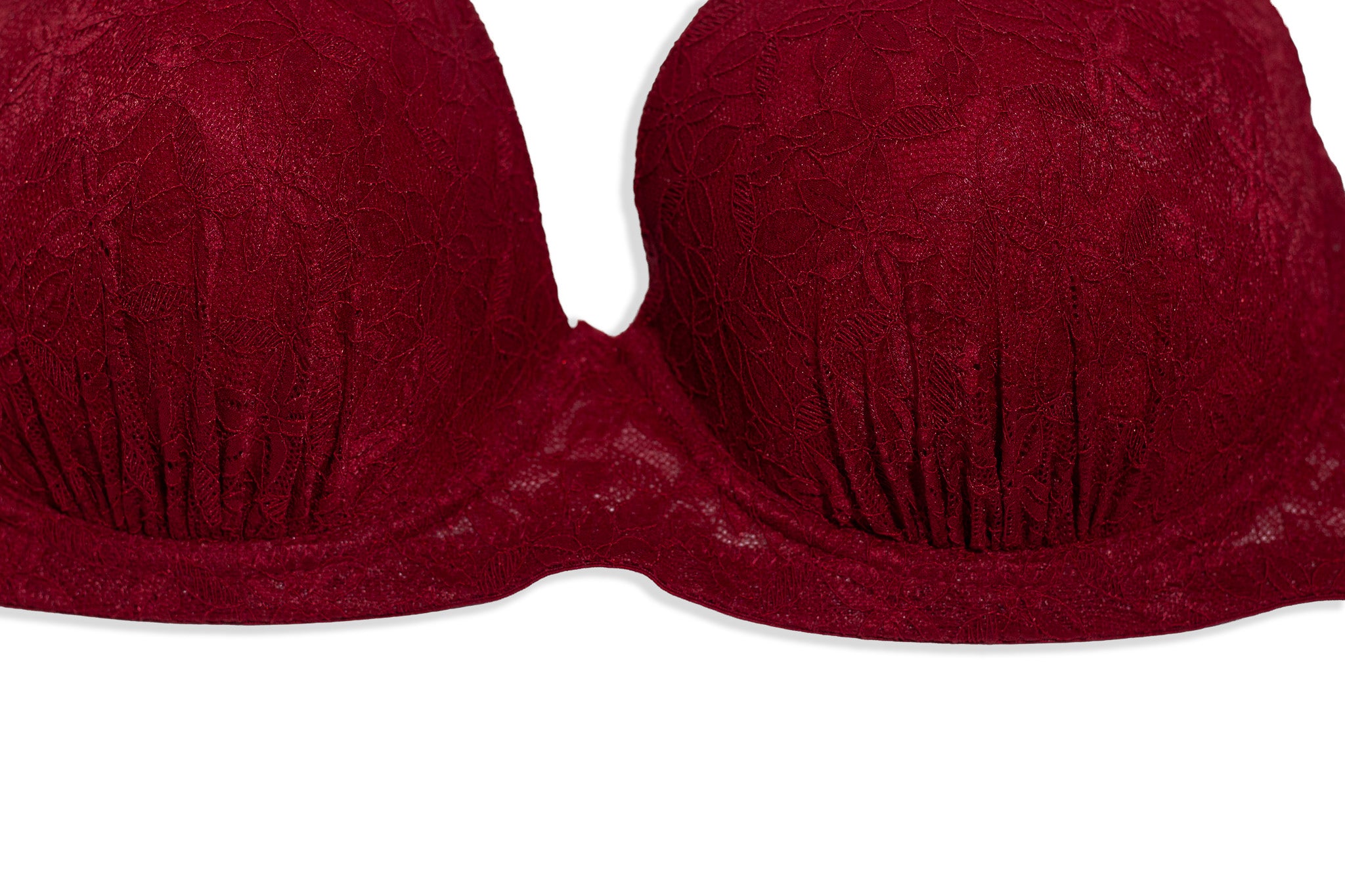 Brassier Curvy de Encaje Tinto