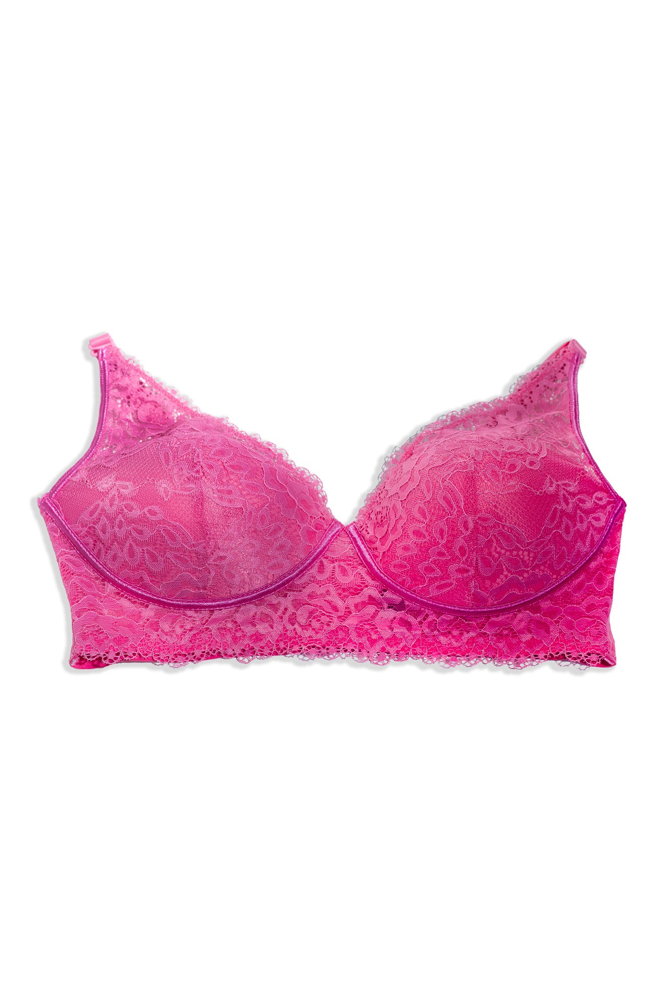 Brassier Curvy de Encaje Rosa