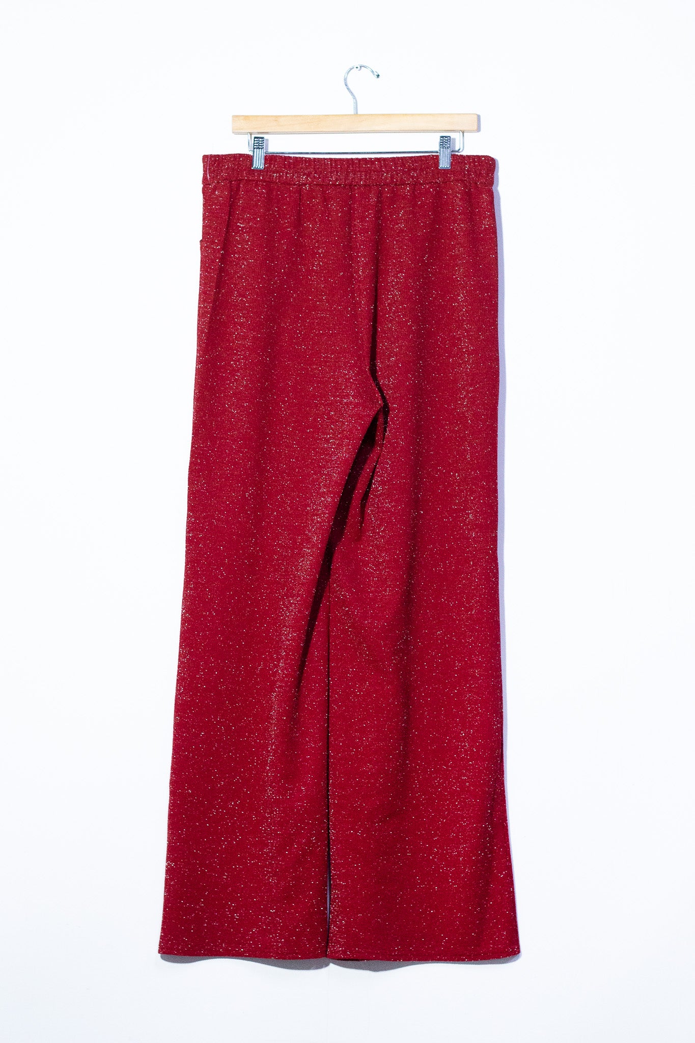 Set pantalon acanalado brillos rojo