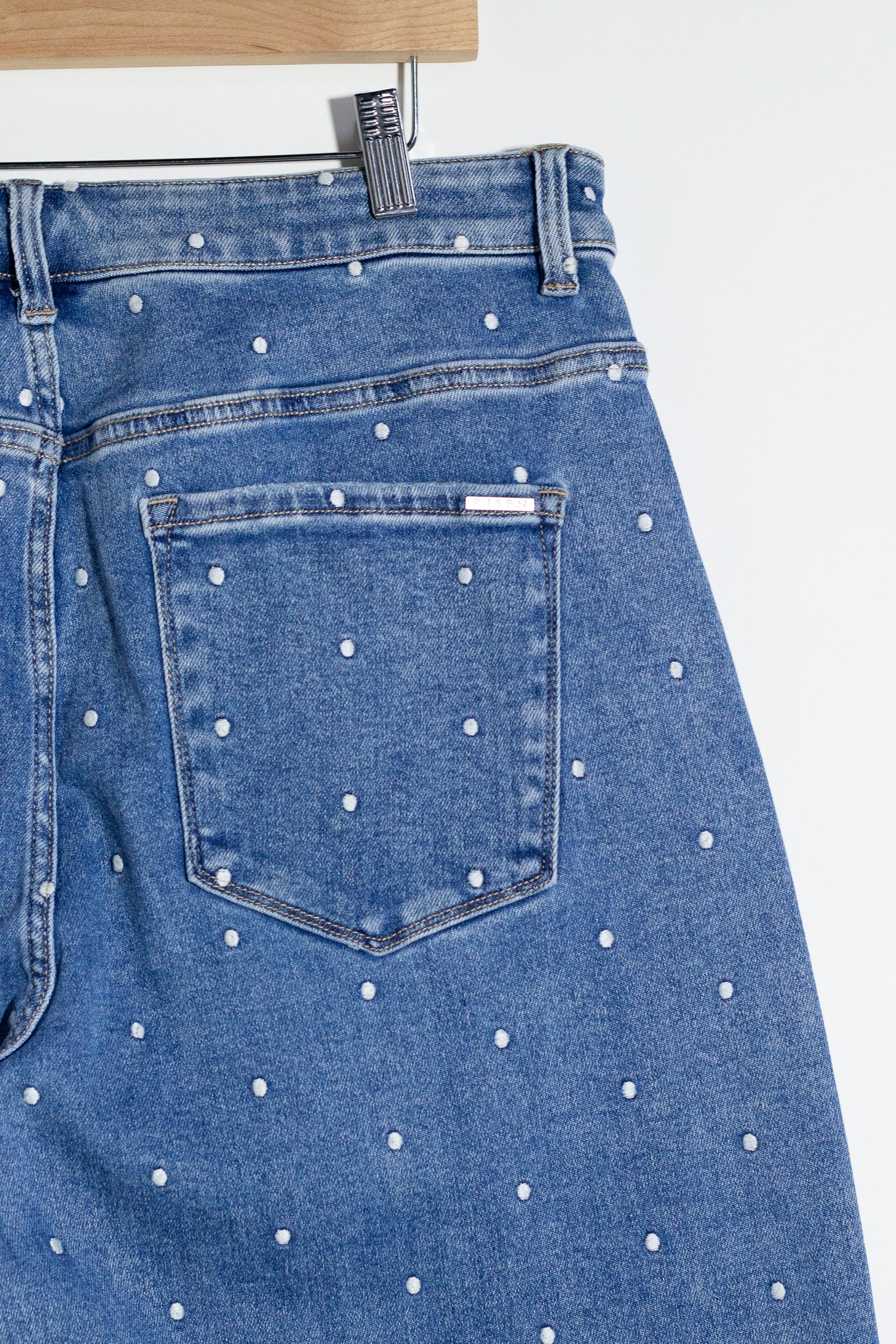 Jeans Crop Barrel Polka Dot Curvy Claro