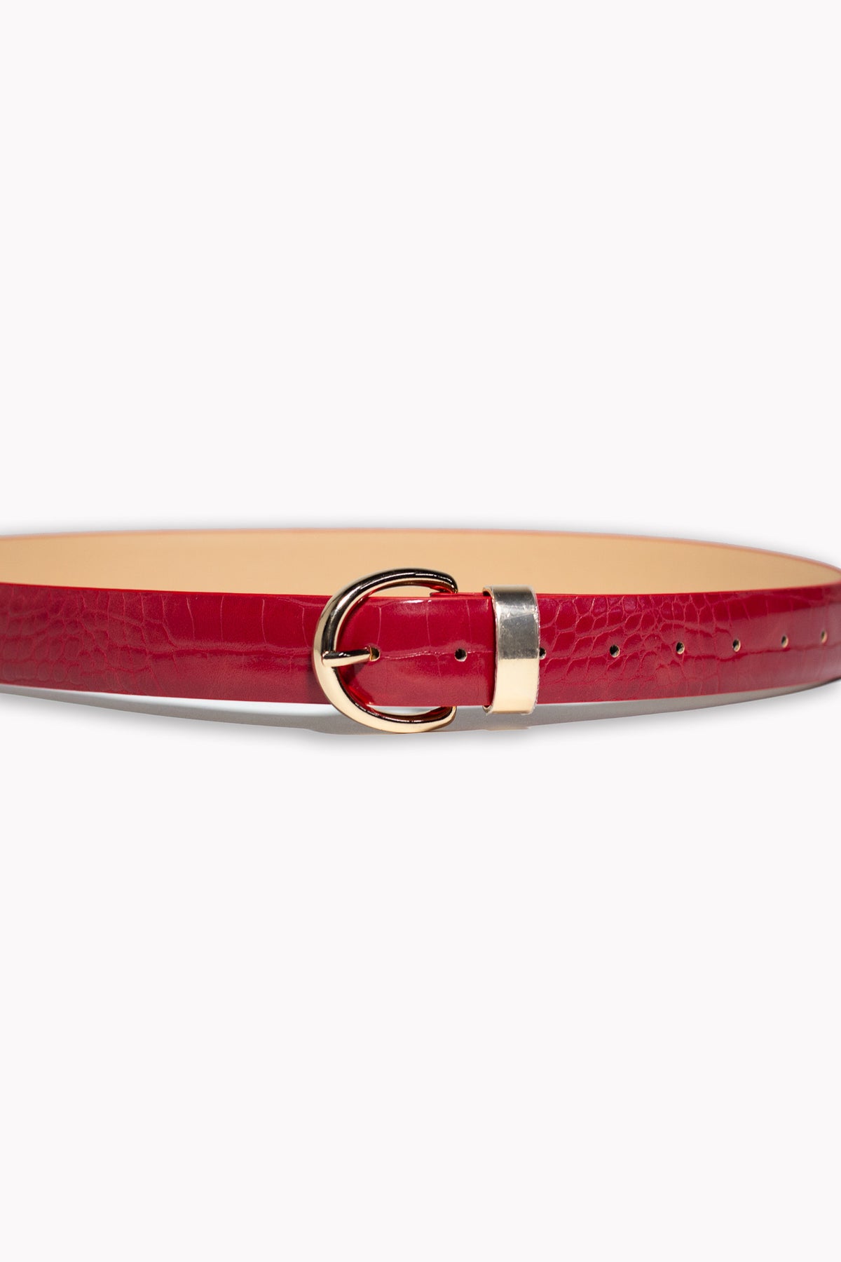 Cinto Panta Capitoneado Rojo para Mujer