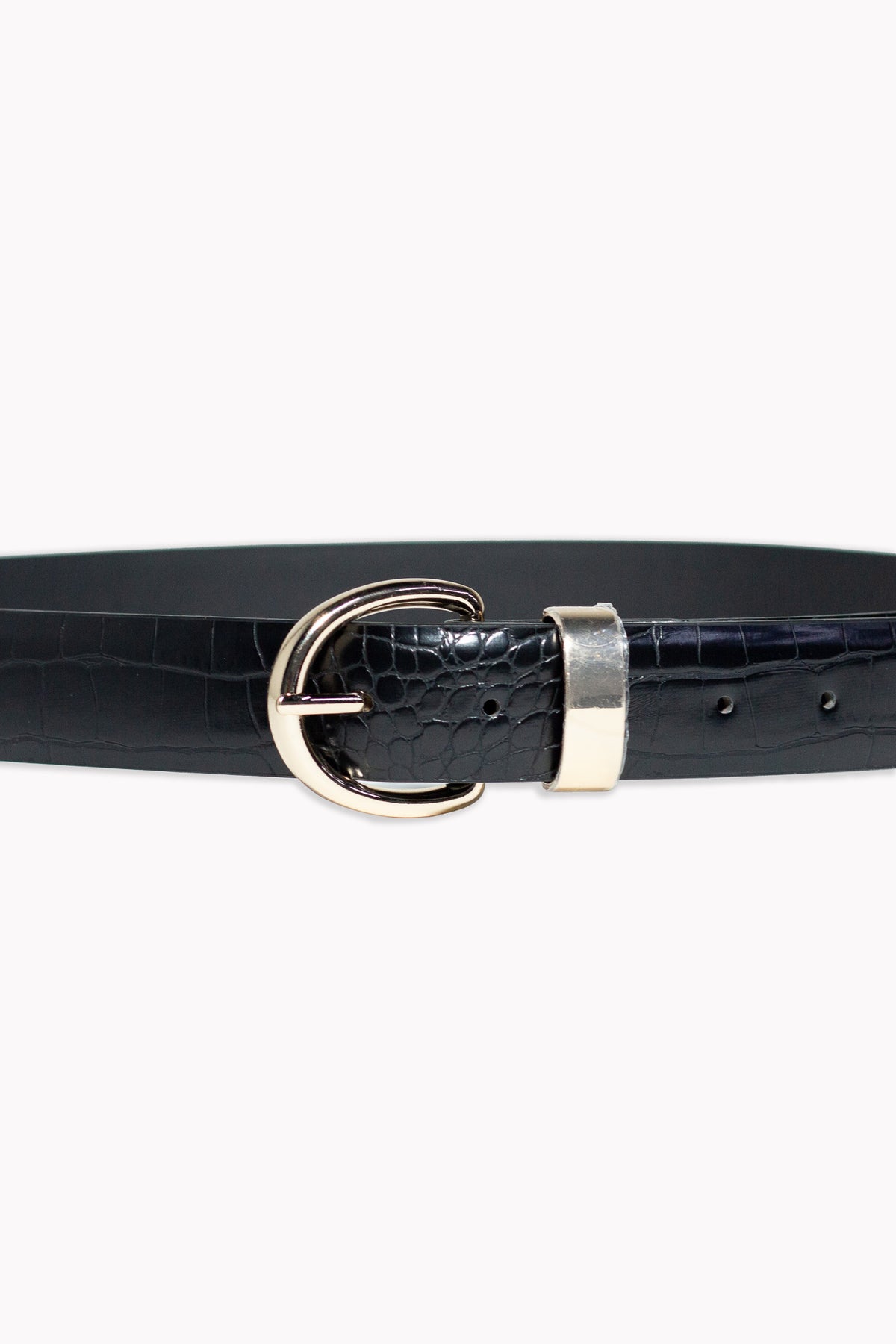 Cinto Panta Capitoneado Negro para Mujer