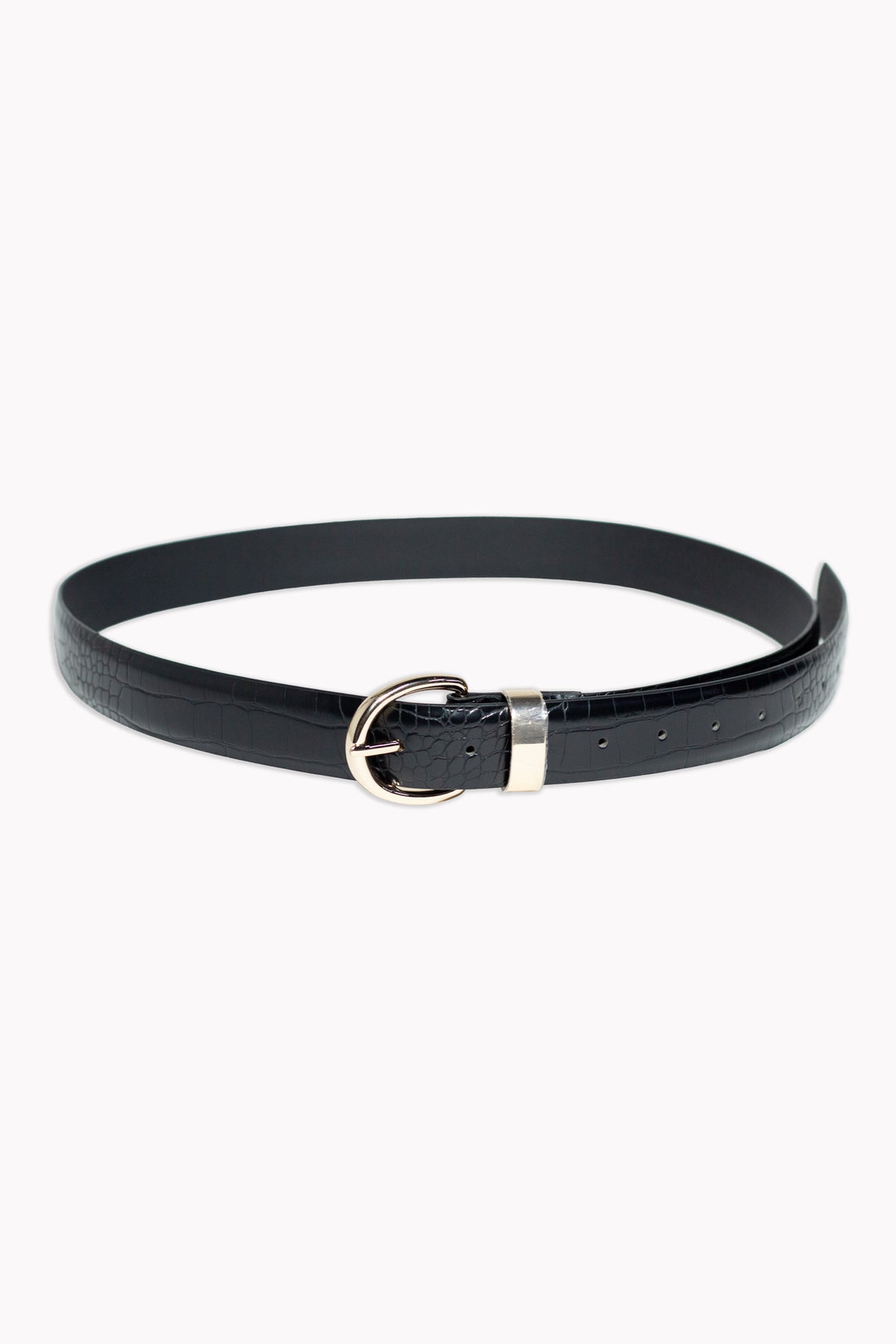Cinto Panta Capitoneado Negro para Mujer