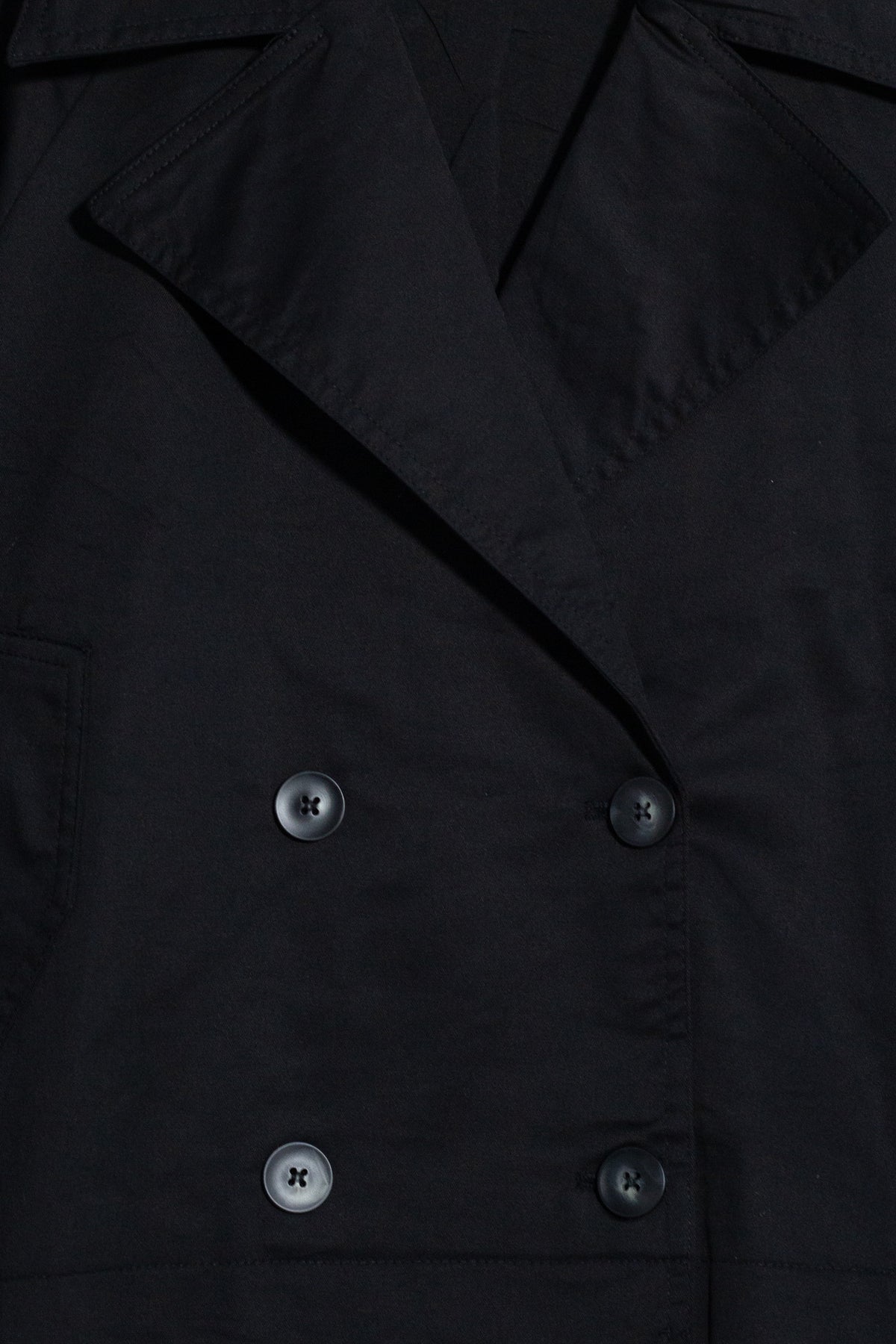 Chaqueta Crop Curvy Doble Botonadura Negra
