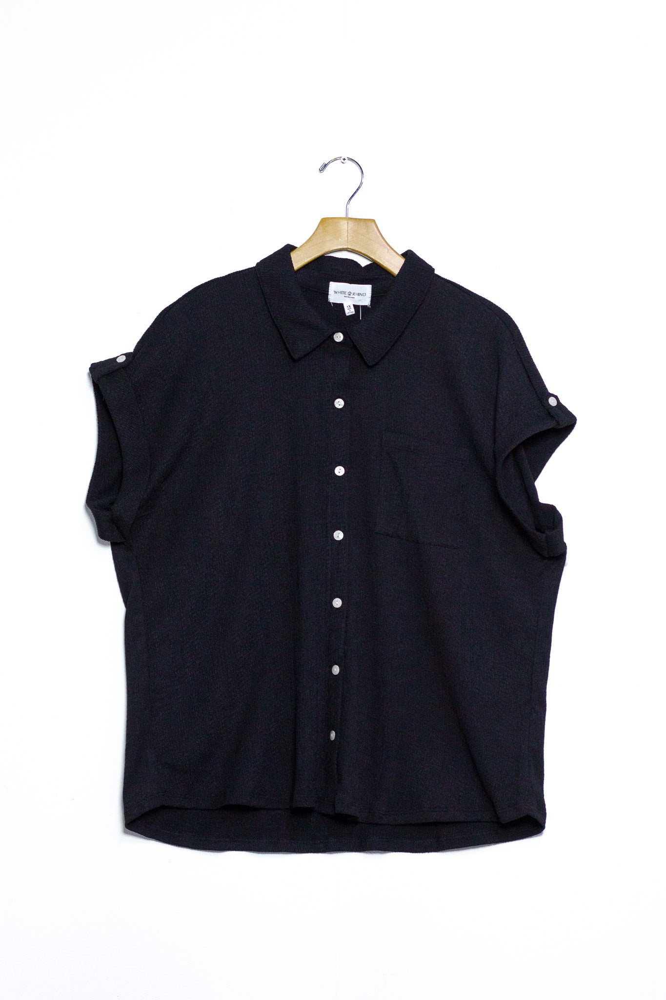 Camisa textura c/bolsa