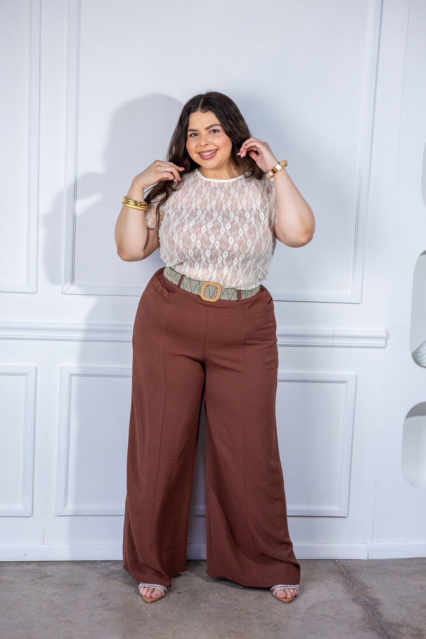 Pantalón Curvy Palazzo Cintura Alta