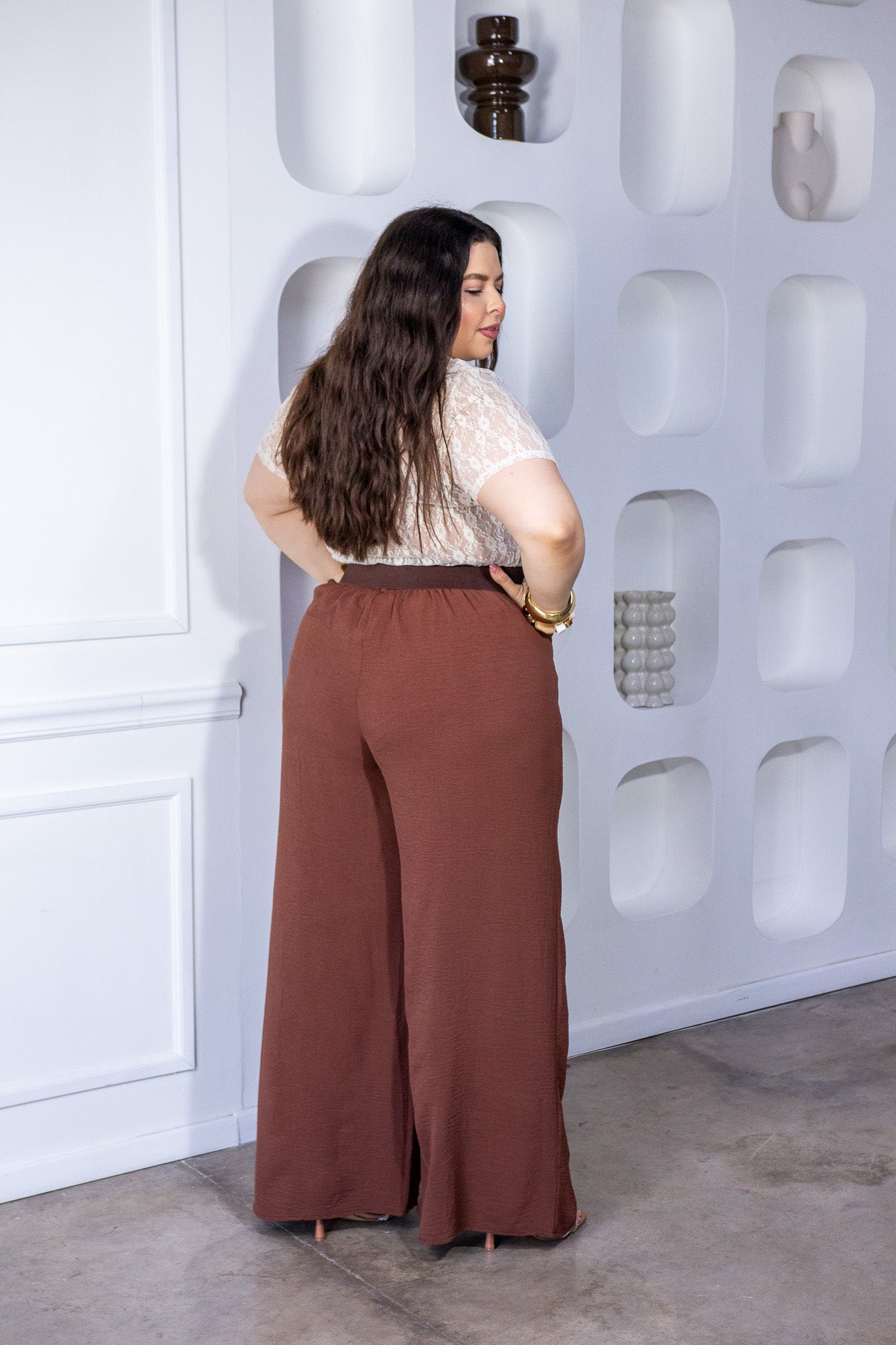 Pantalón Curvy Palazzo Cintura Alta