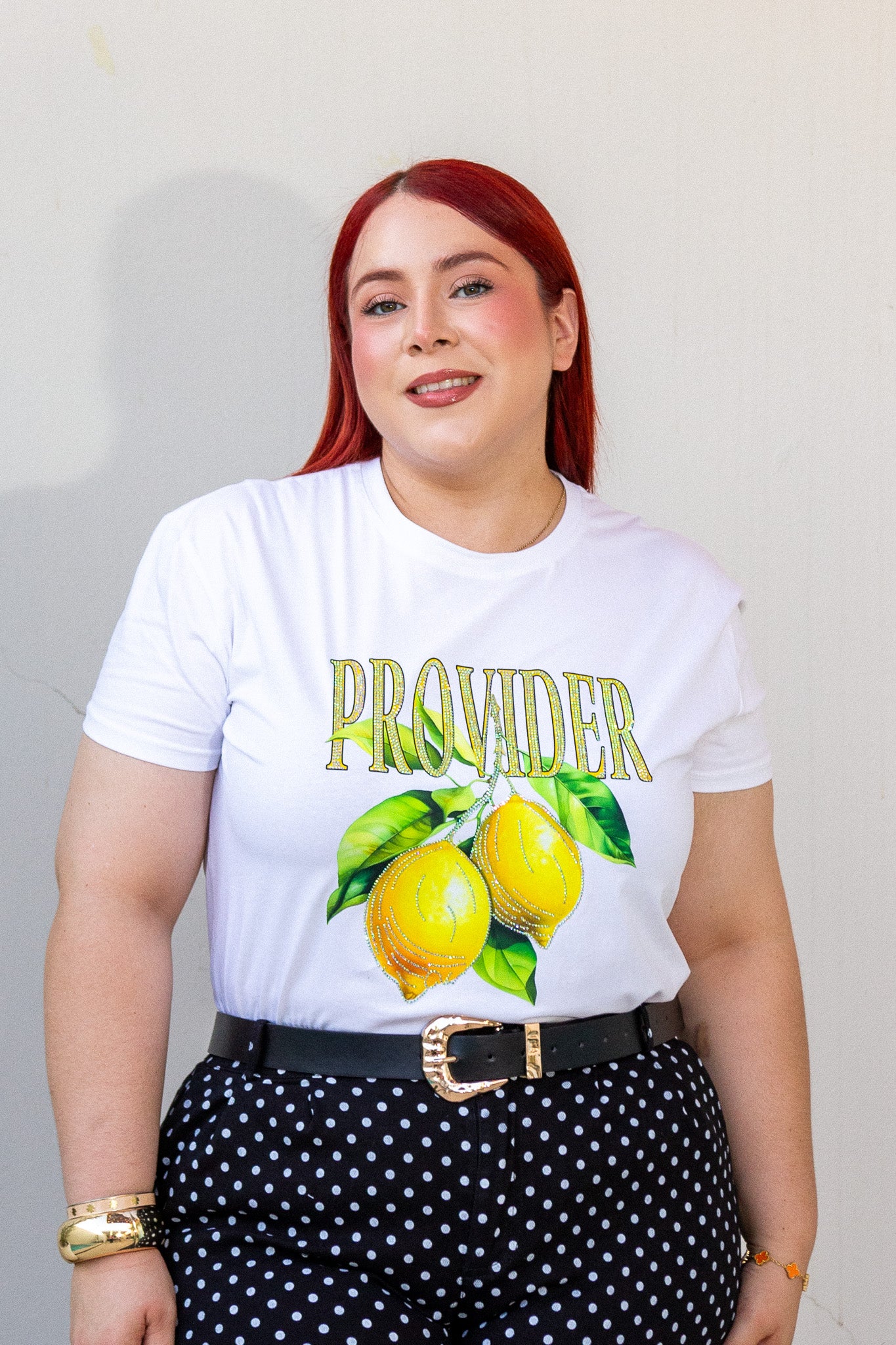 Playera Curvy Limones Blanca Tropical Casual Verano