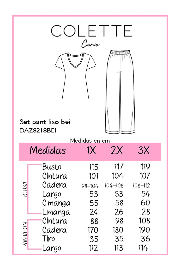 Set pant liso bei