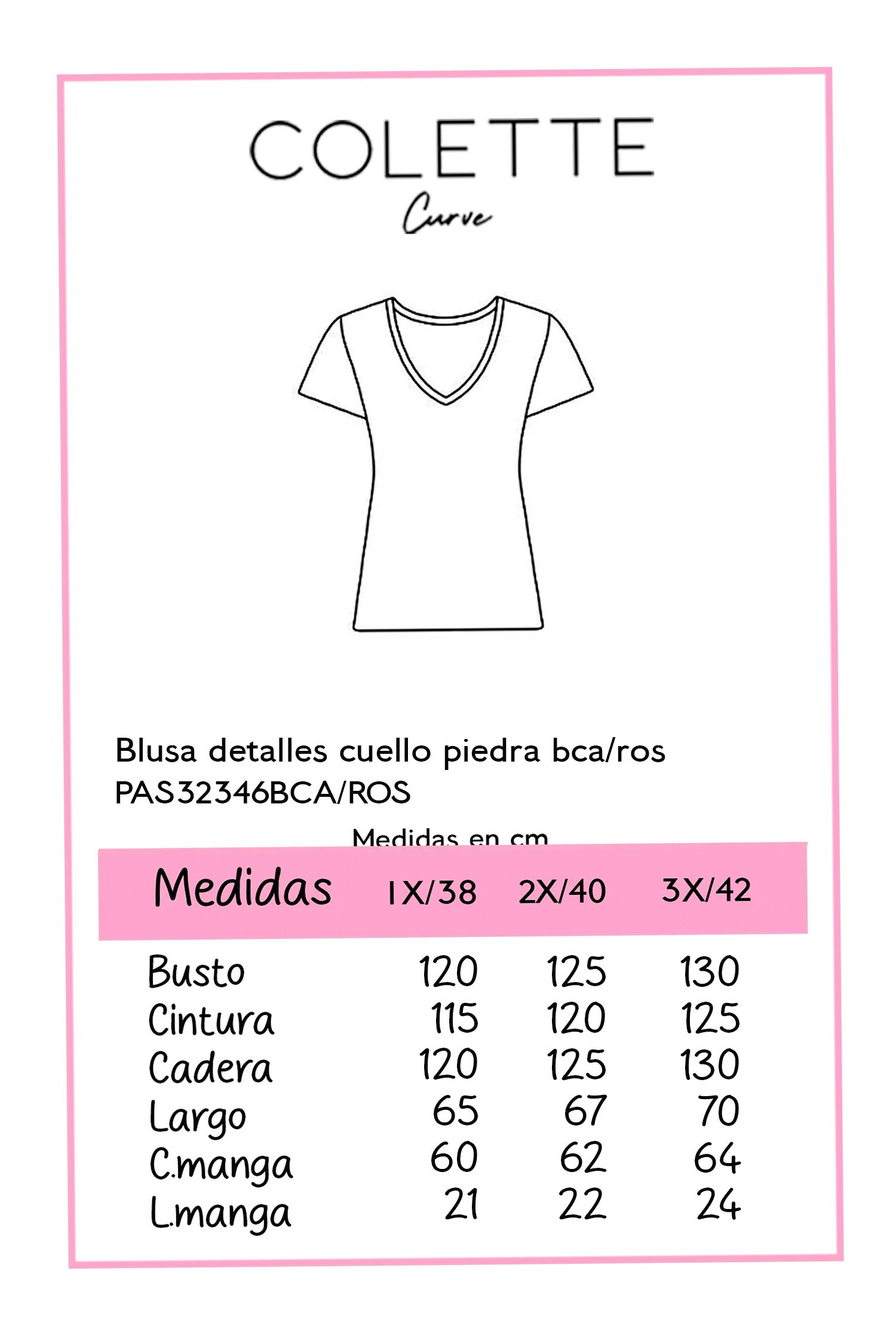 Blusa Curvy Algodón Cuello Redondo con Piedras Verano Fresca