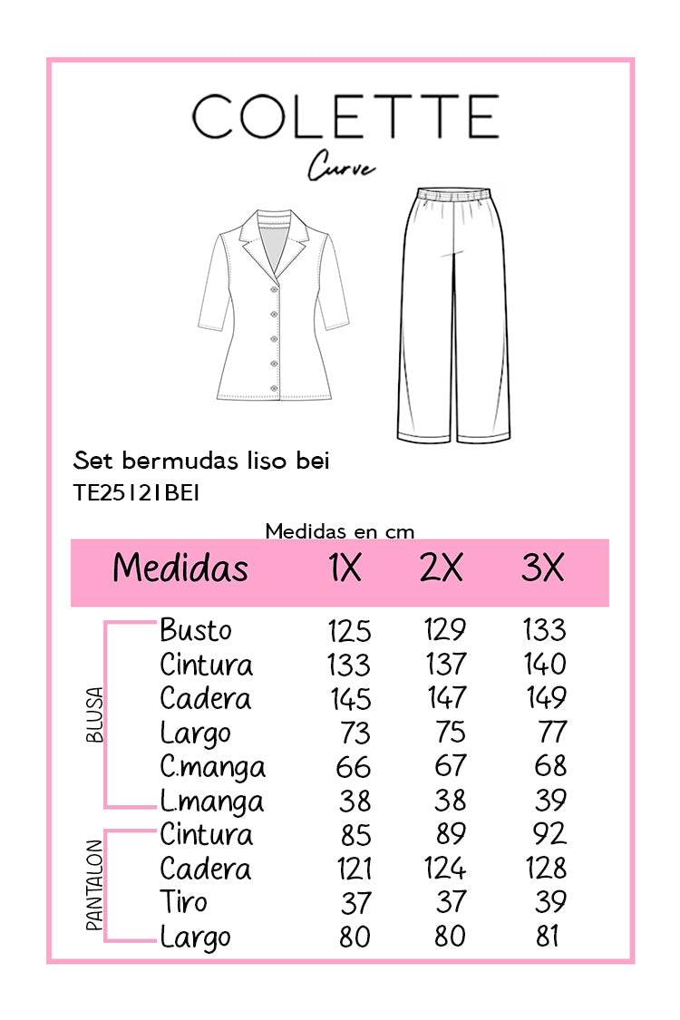 Set bermudas liso bei