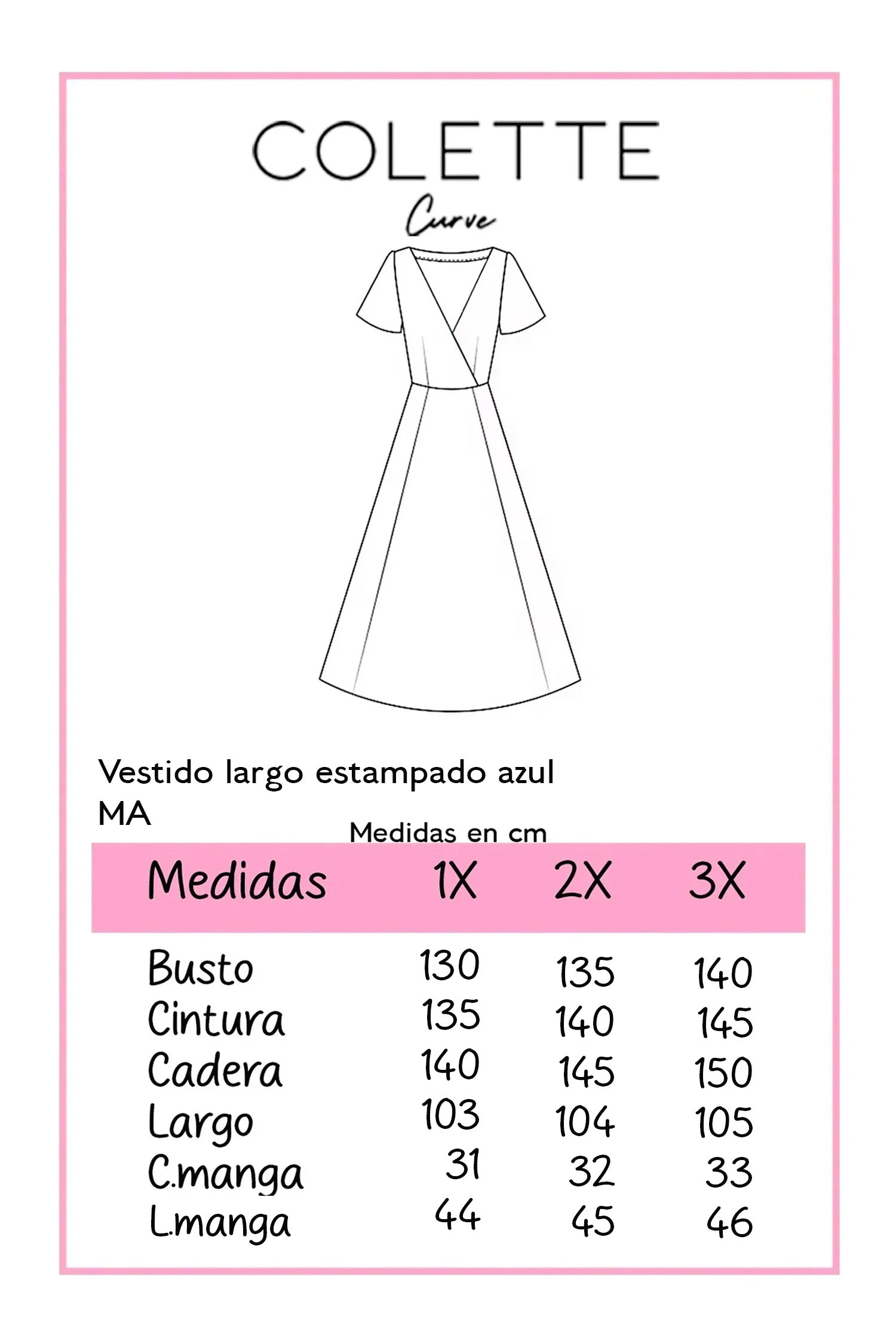 Vestido Curvy Largo Escote V Azul Cintura Elástica Versatil