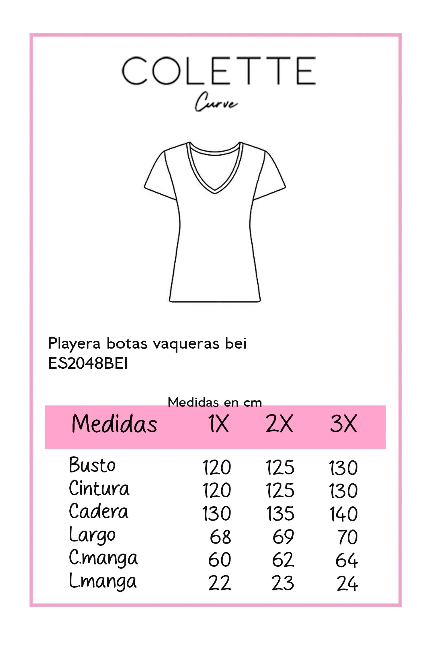 Playera botas vaqueras bei