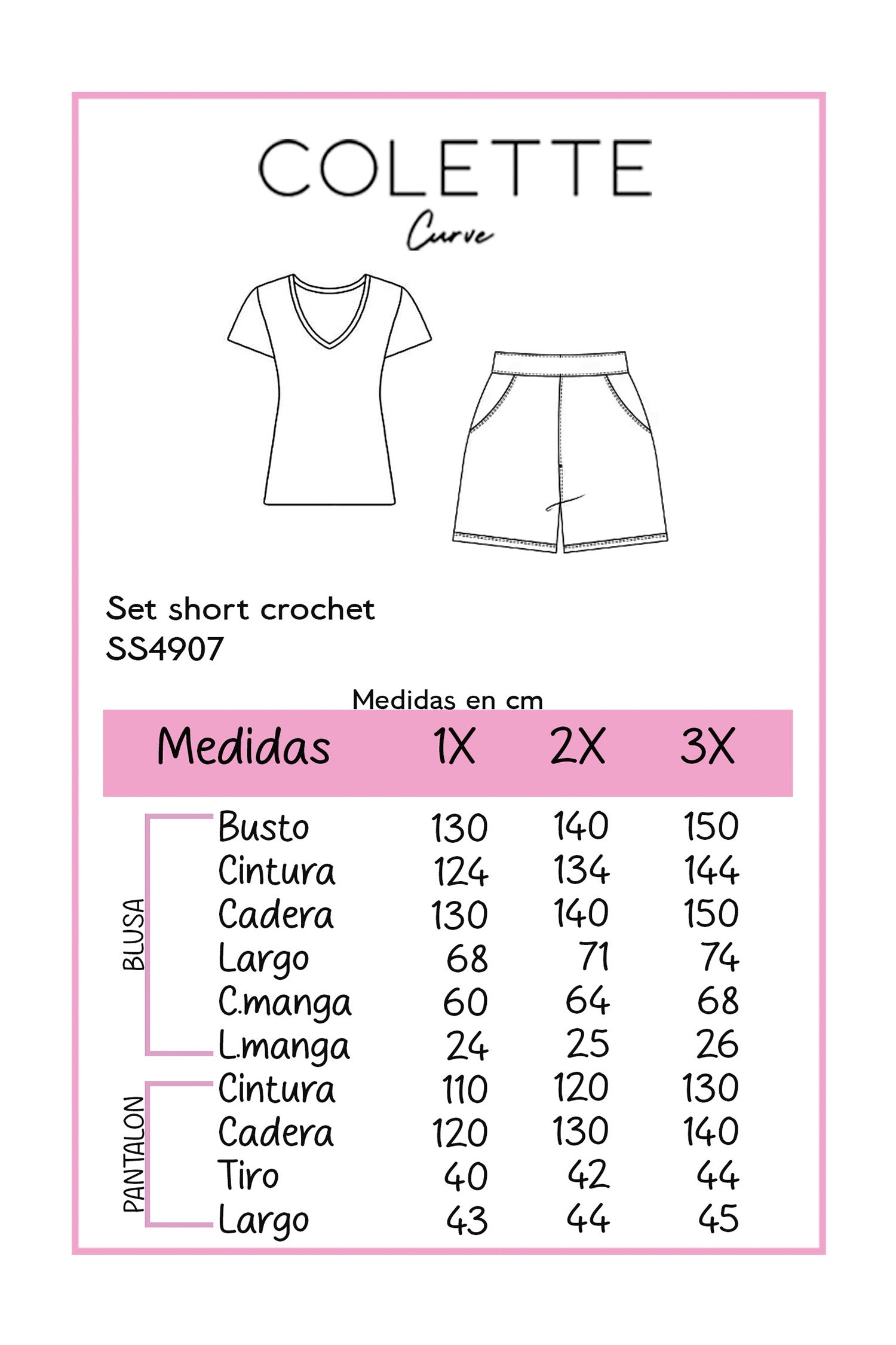 Set Curvy Cover Up Camisa y Short Crochet Calado Negro