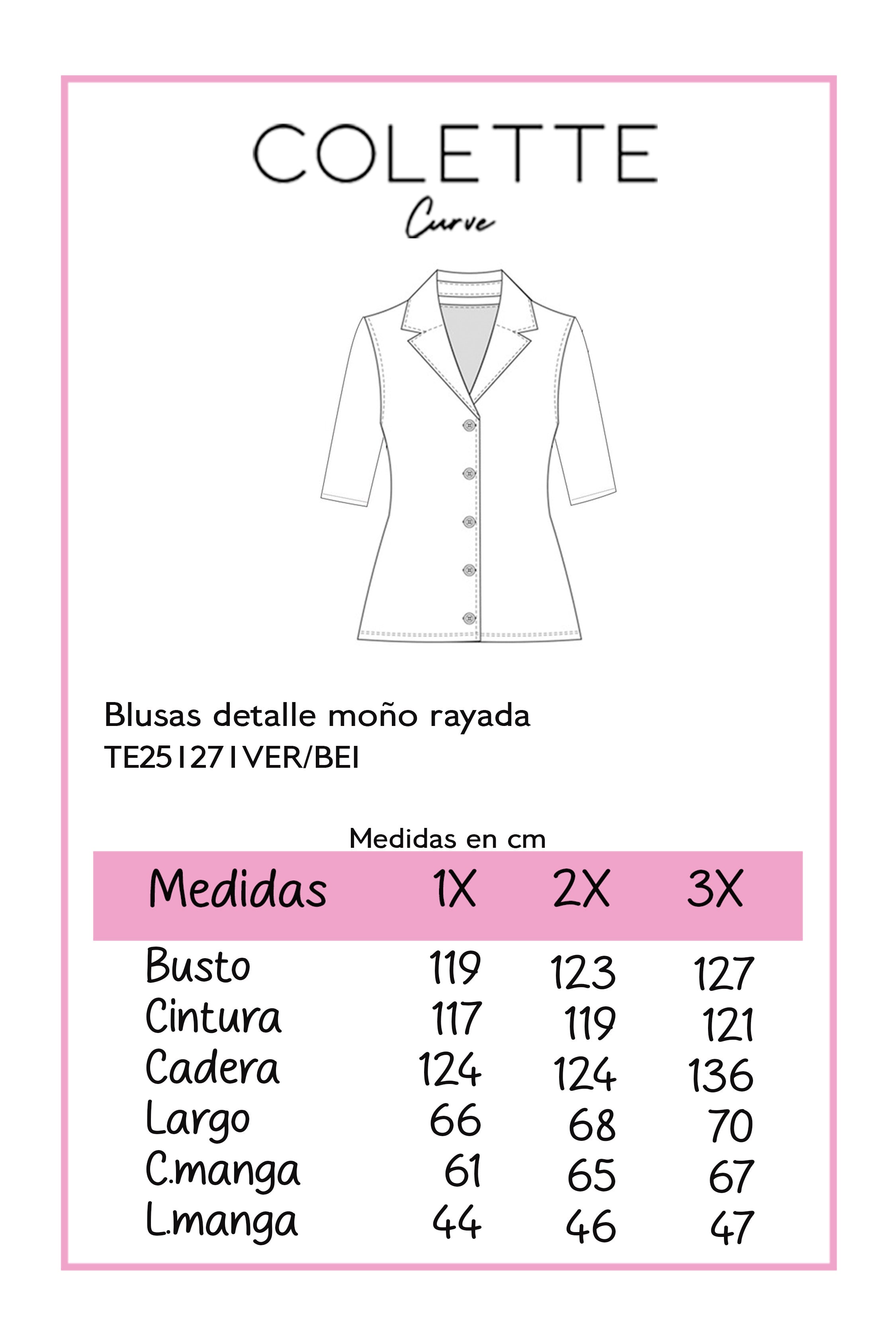 Blusas detalle moño rayada