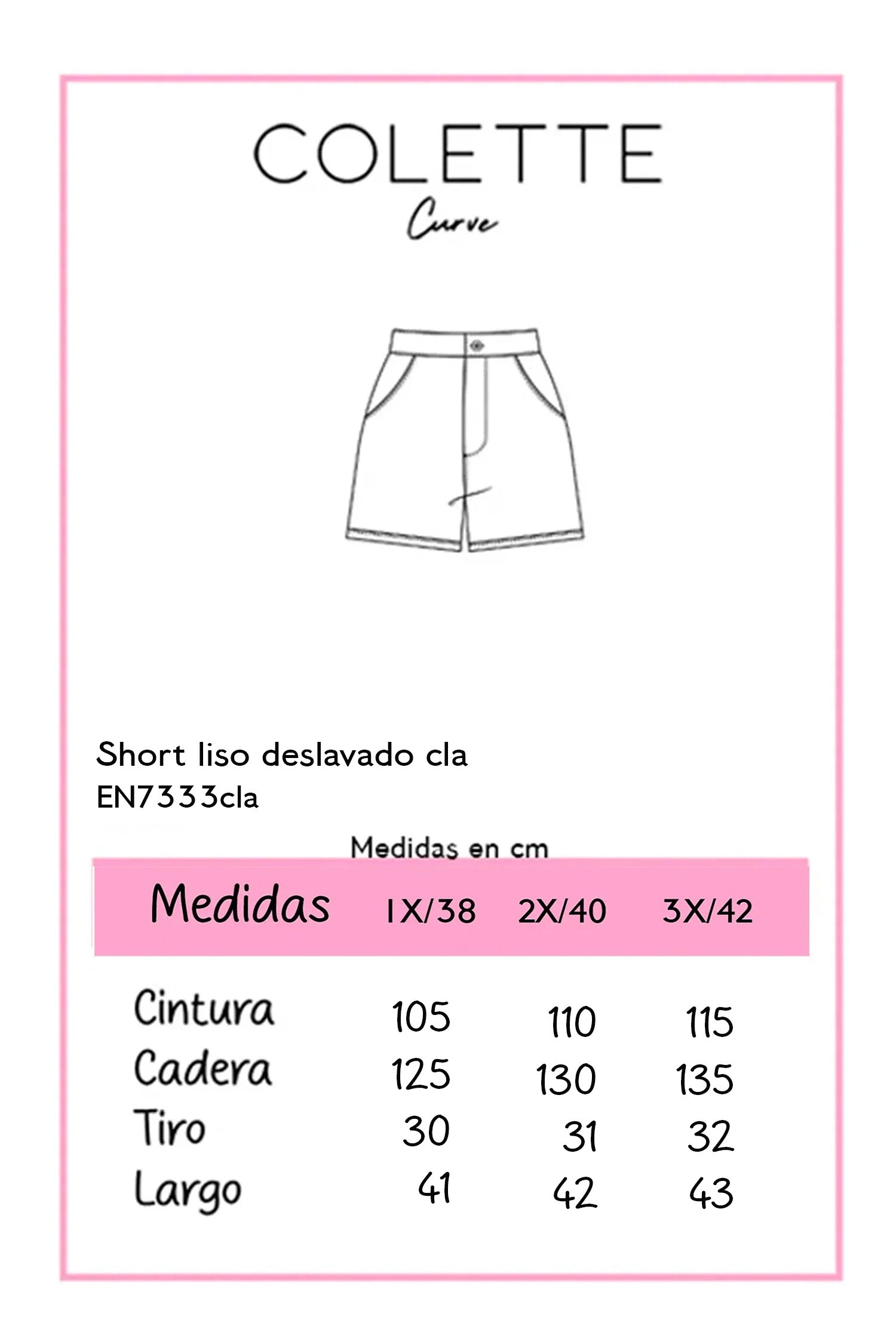 Short Curvy Mezclilla Deslavado Cintura Alta Largo Medio Azul