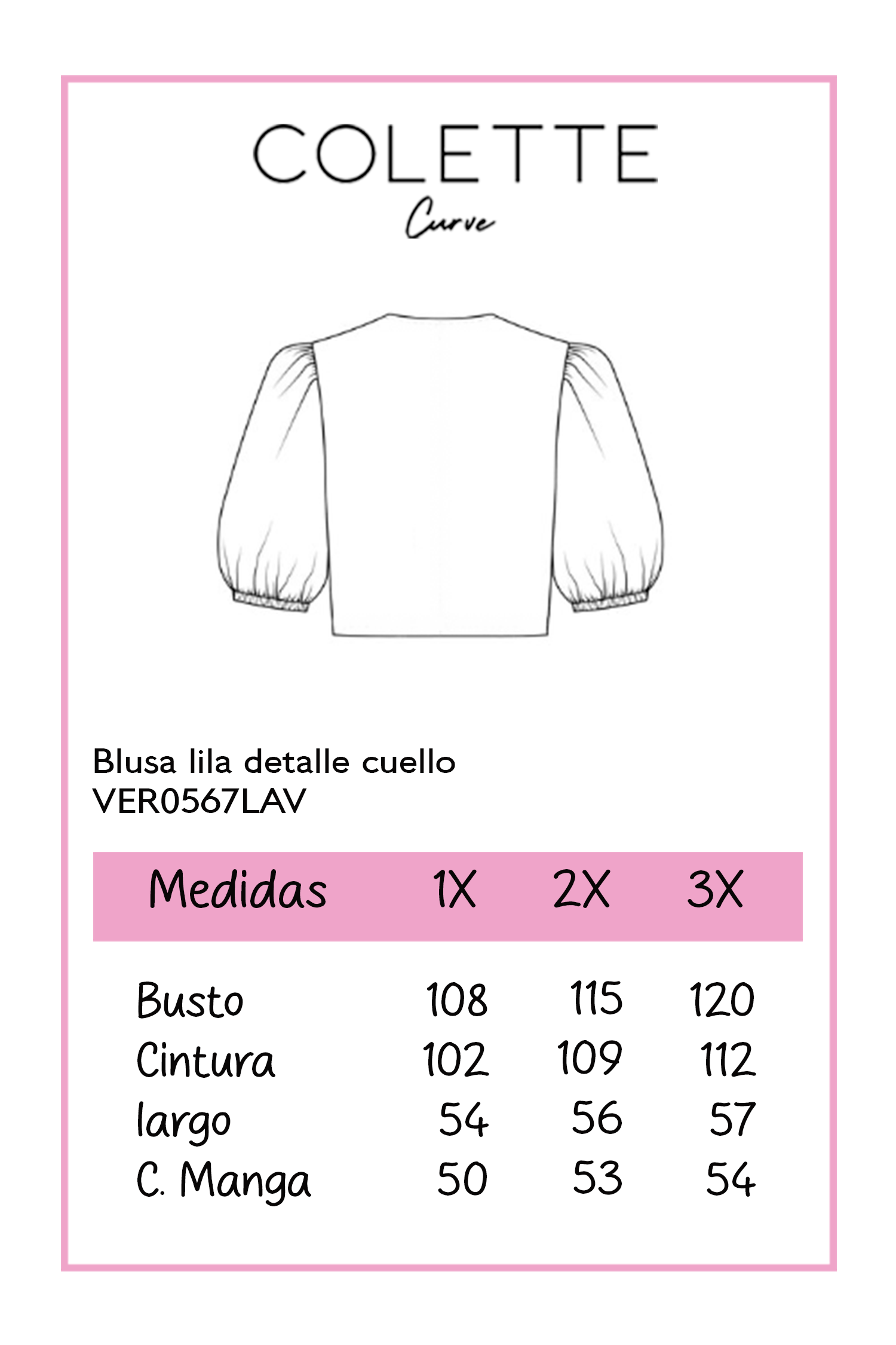 Blusa lisa con detalles en cuello