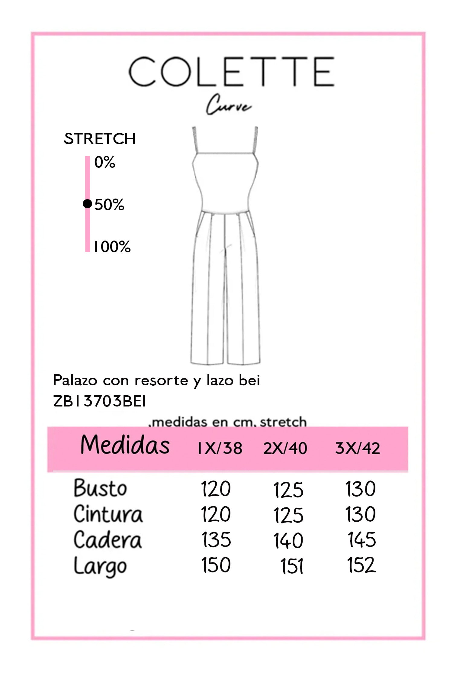 Palazzo Curvy Crepé Cintura Elástica Wide Leg Nude