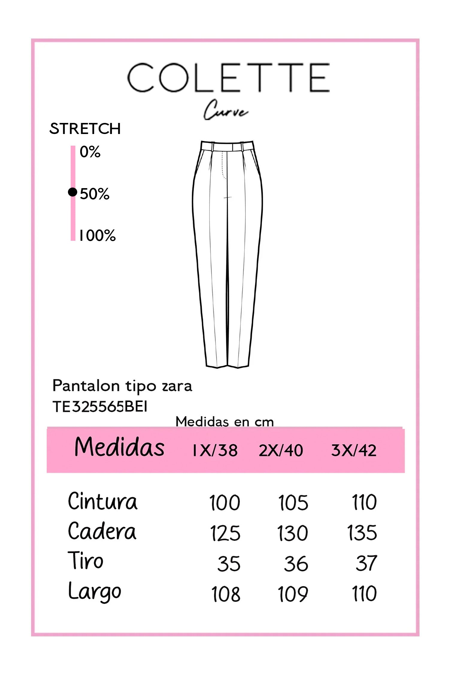 Pantalón Curvy Tipo Zara Beige Cintura Alta Reloj de Arena