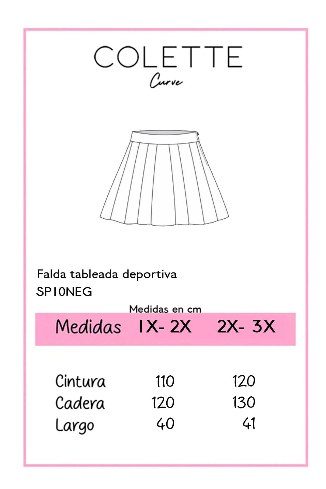 Falda Curvy Deportiva Tableada con Short Stretch Femenina