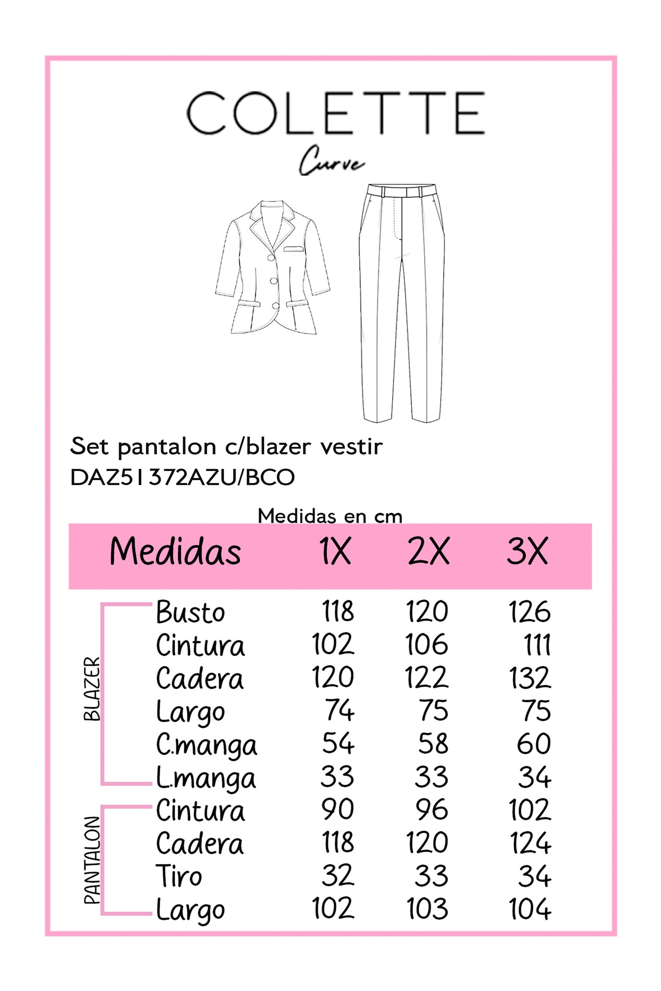 Set pantalon c/blazer vestir