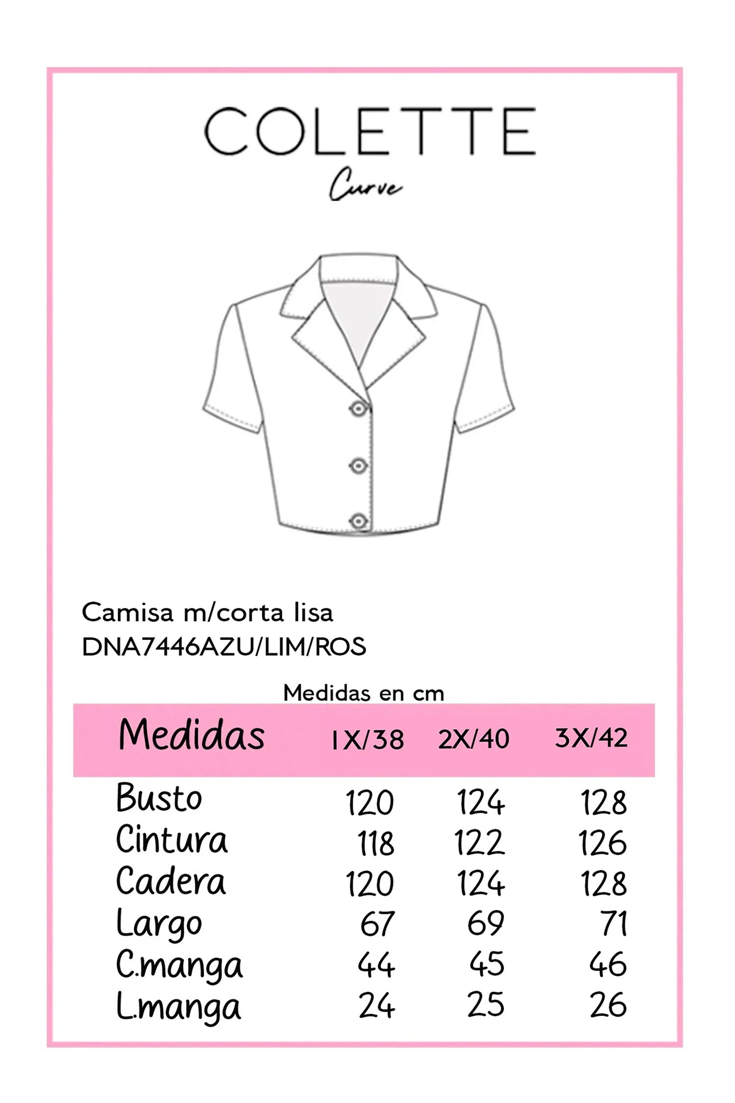 Camisa Curvy Manga Corta Bolsillo Rojo Vibrante