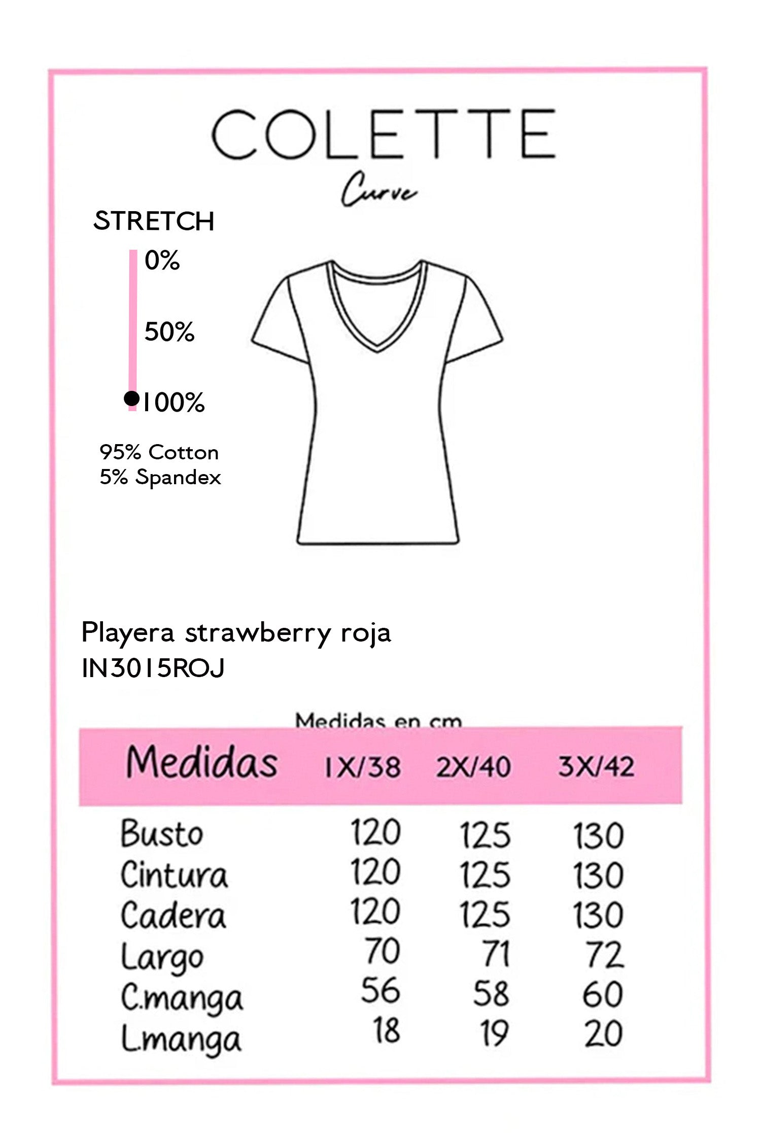 Playera Plus Size Strawberry Roja