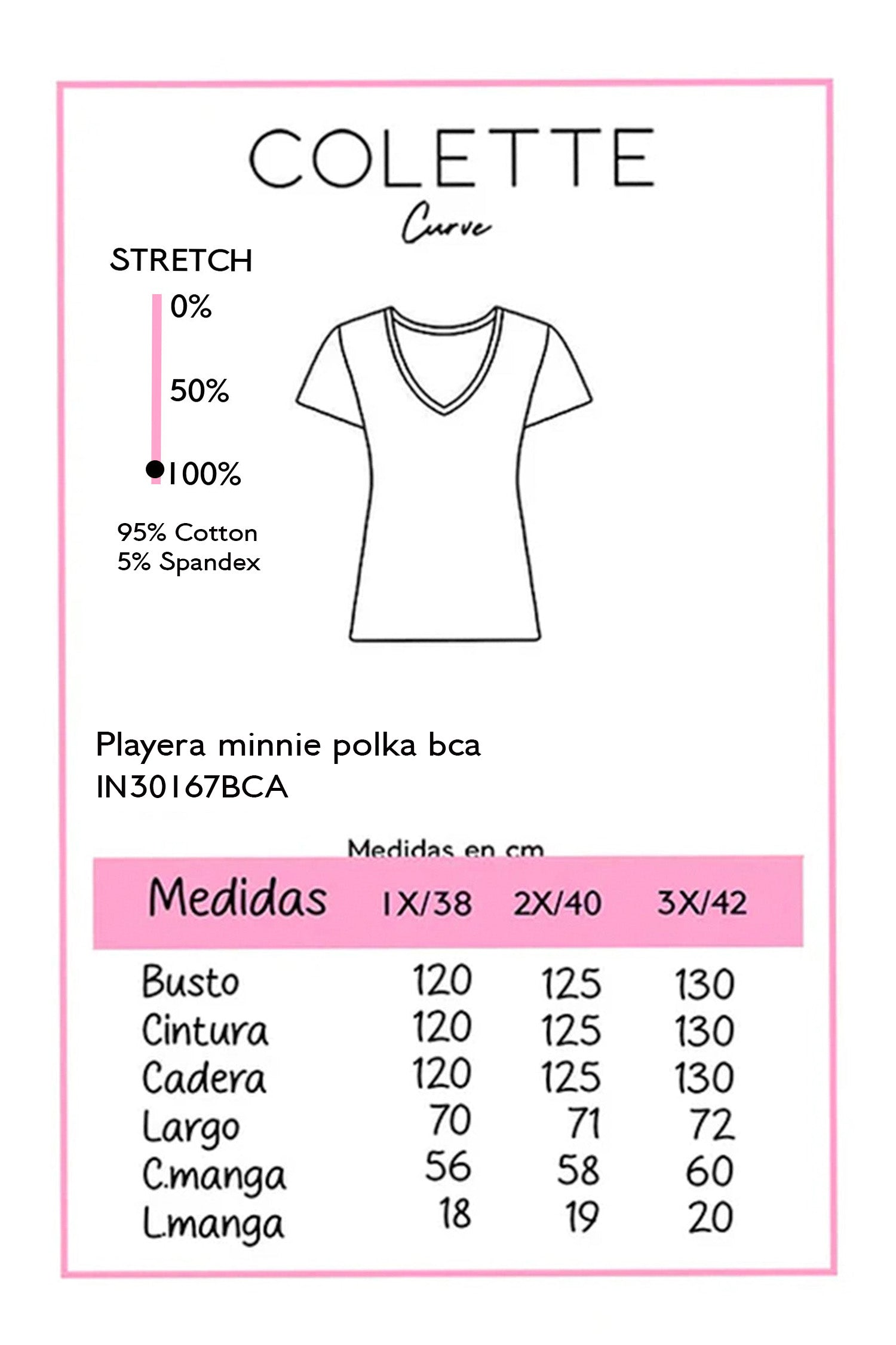 Playera Plus Size animada polka bca