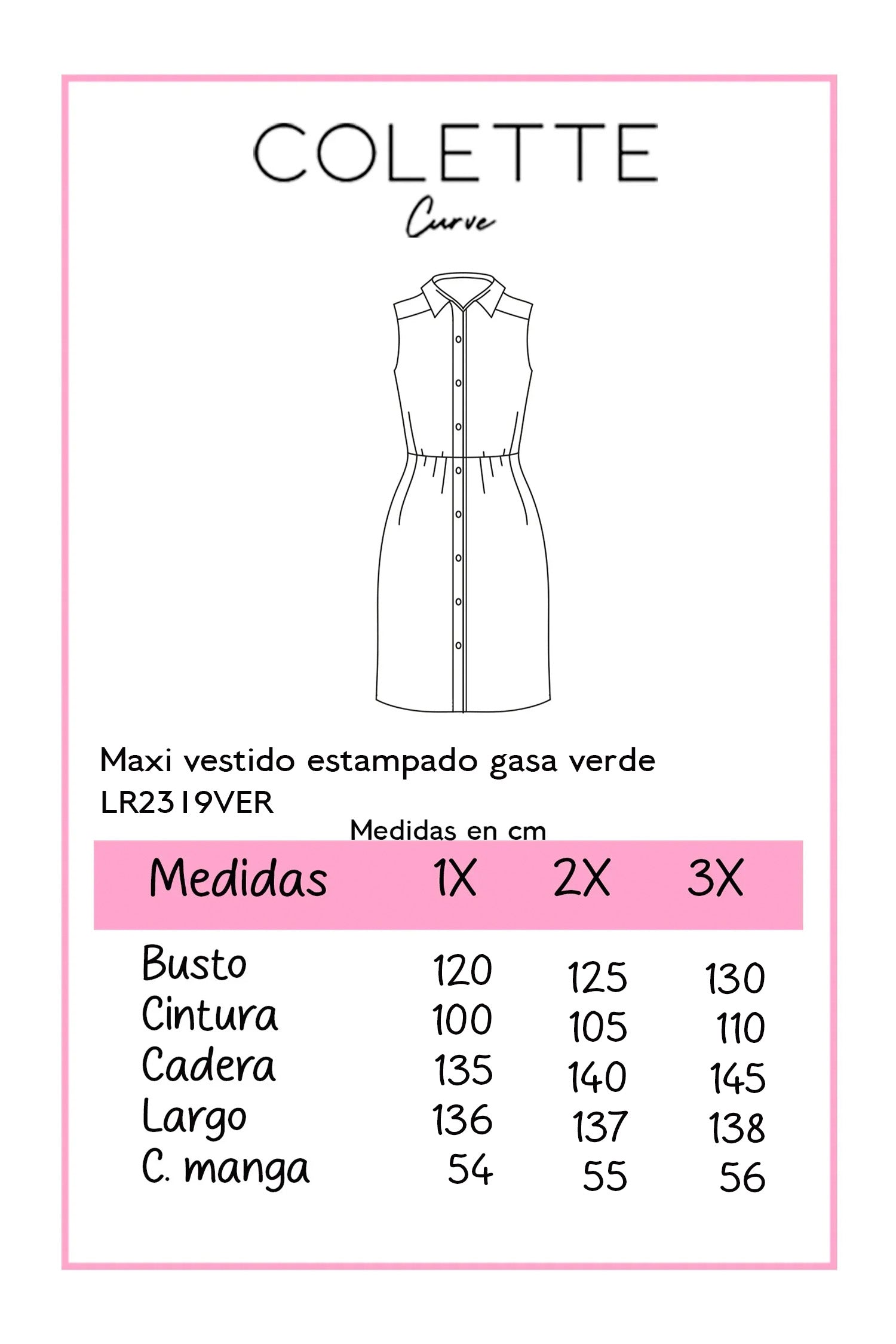 Maxi vestido estampado gasa verde