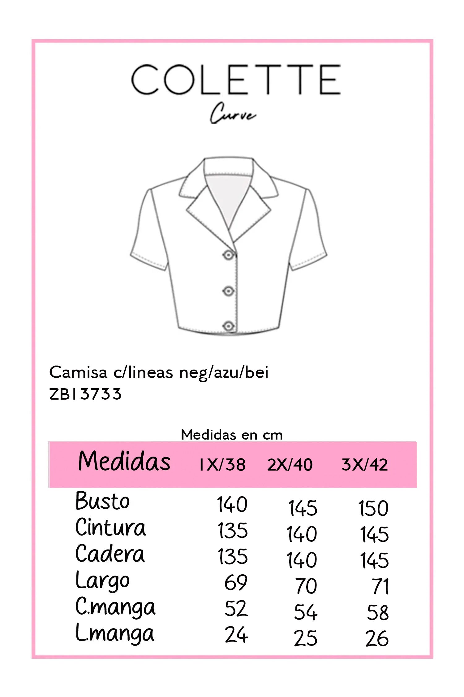 Camisa c/lineas azul