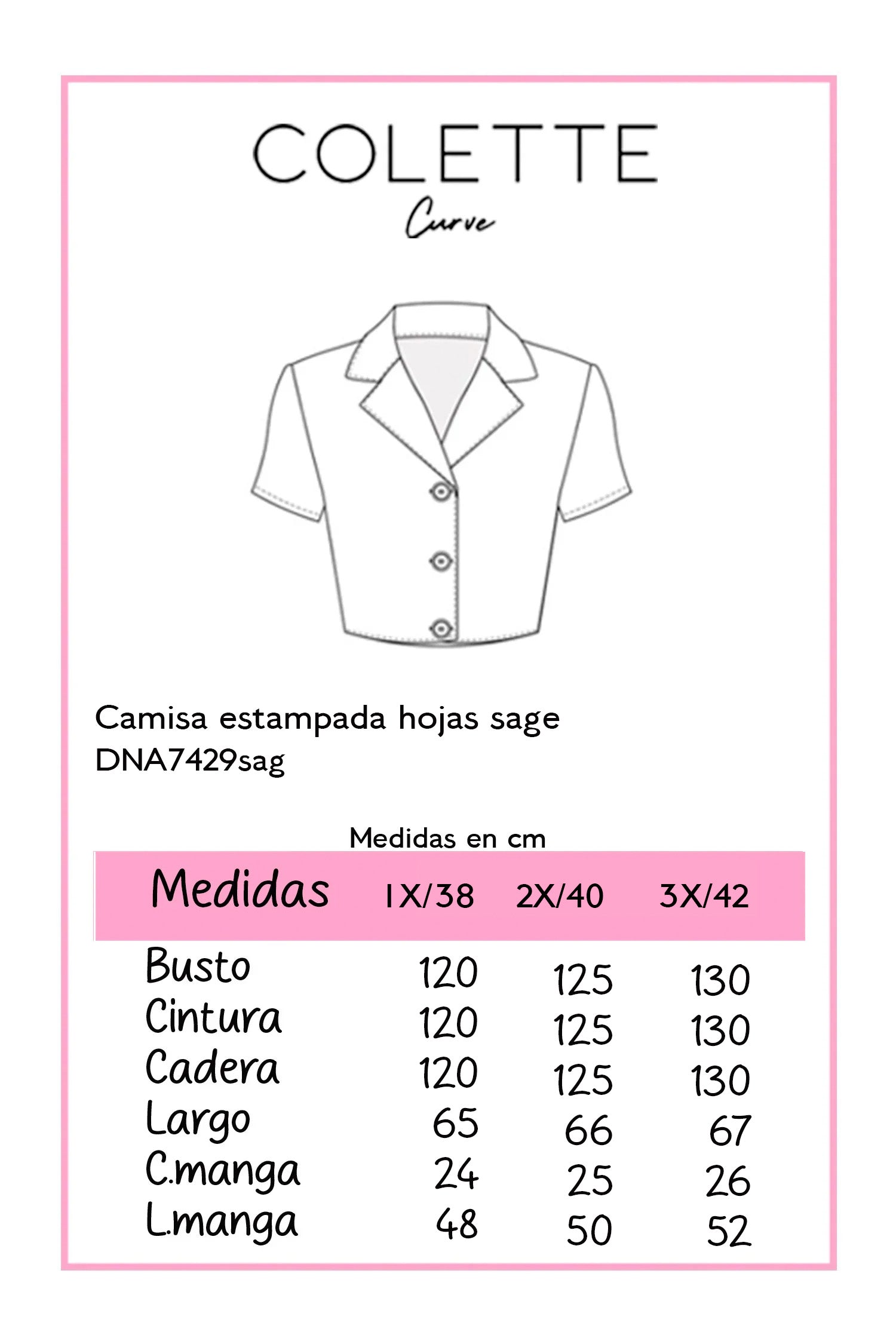 Camisa estampada hojas sage