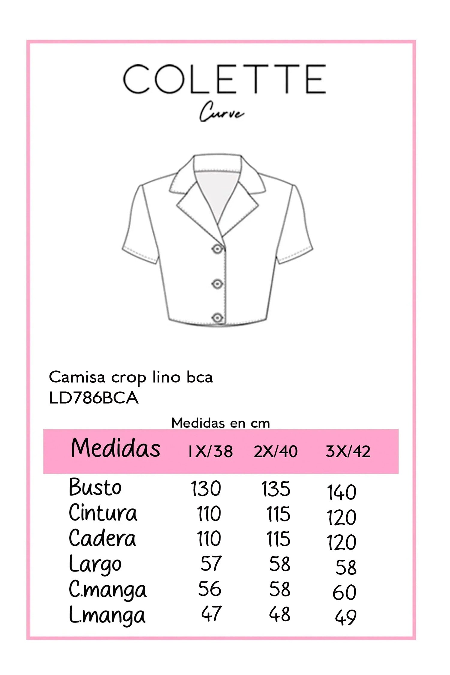 Camisa Curvy Crop Lino Manga Corta Botones Dorados Blanco