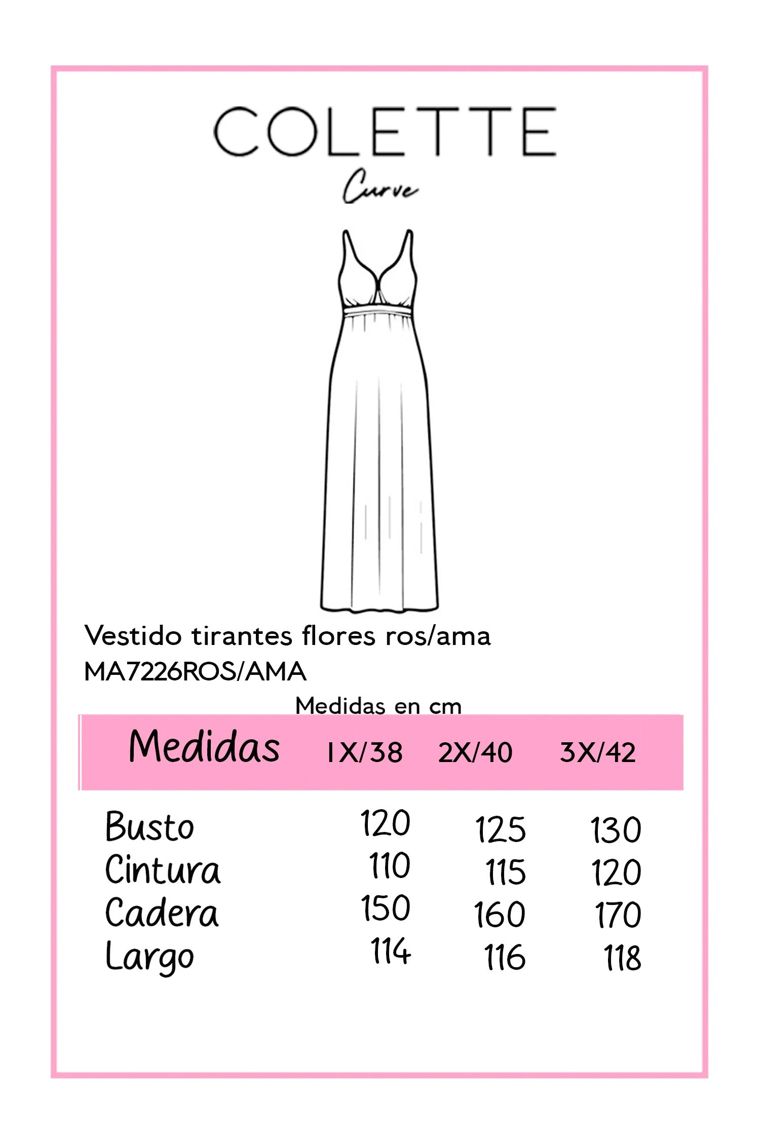 Vestido tirantes flores rosa