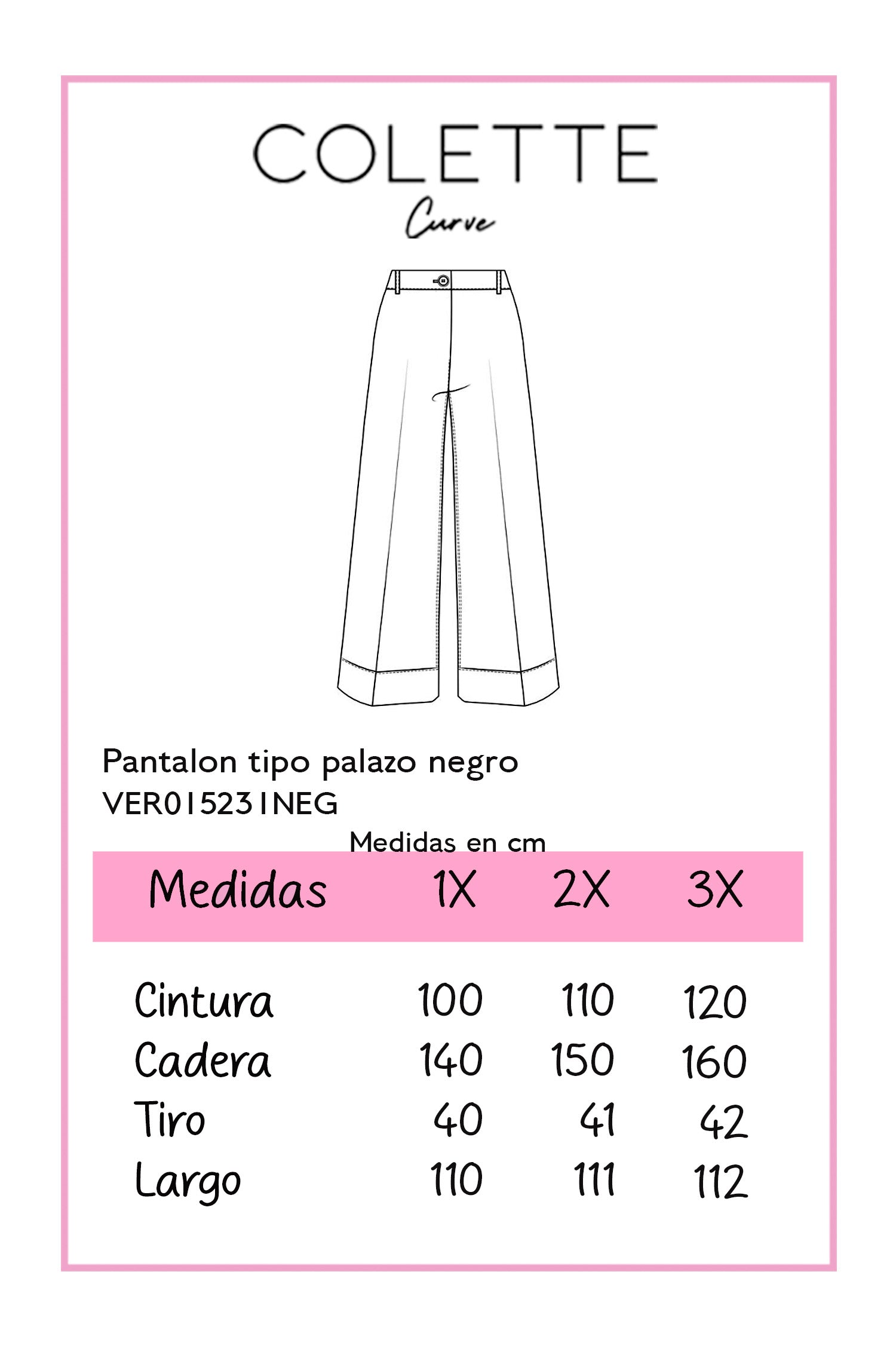 Pantalon tipo palazo
