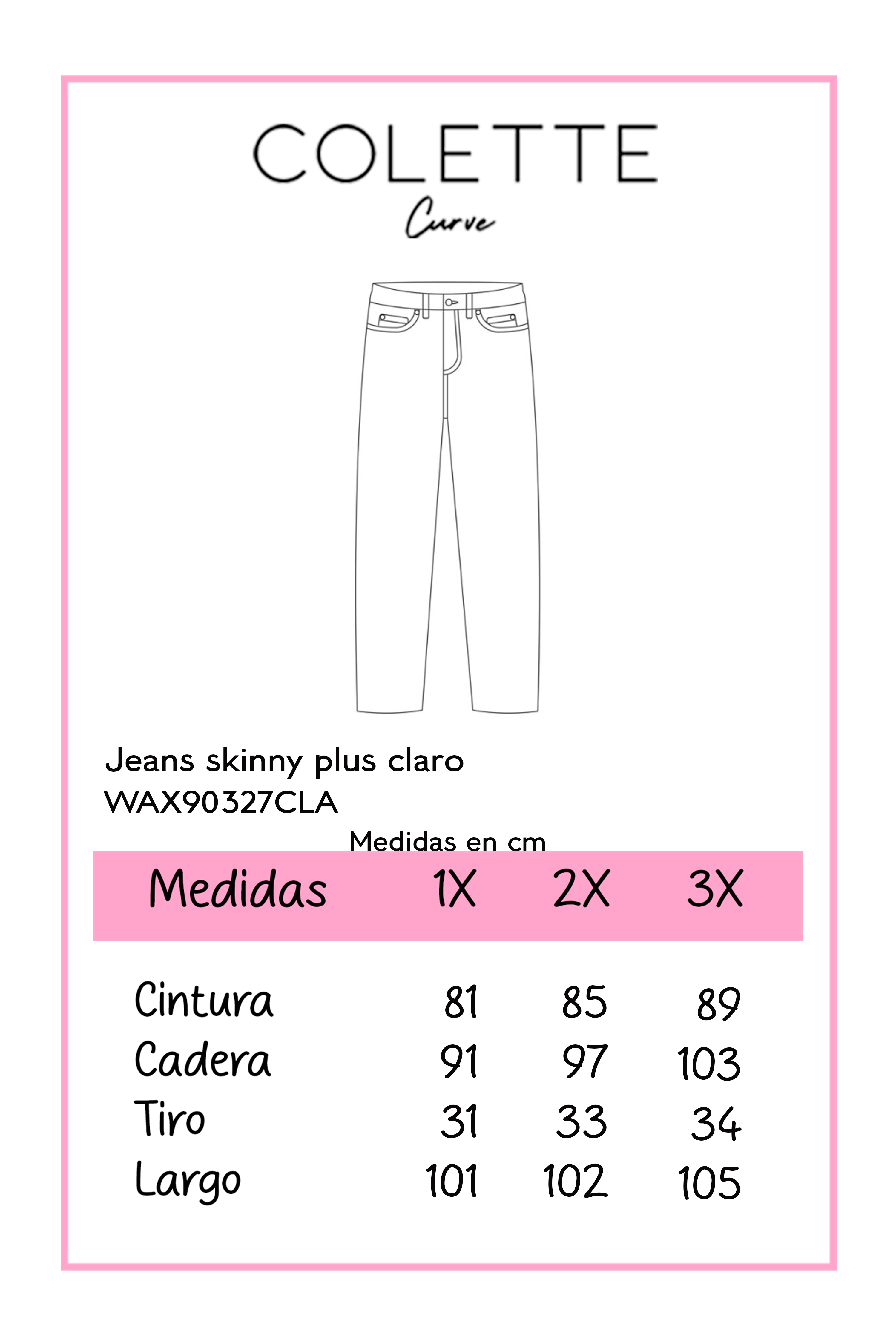 Jeans Skinny Plus Claro