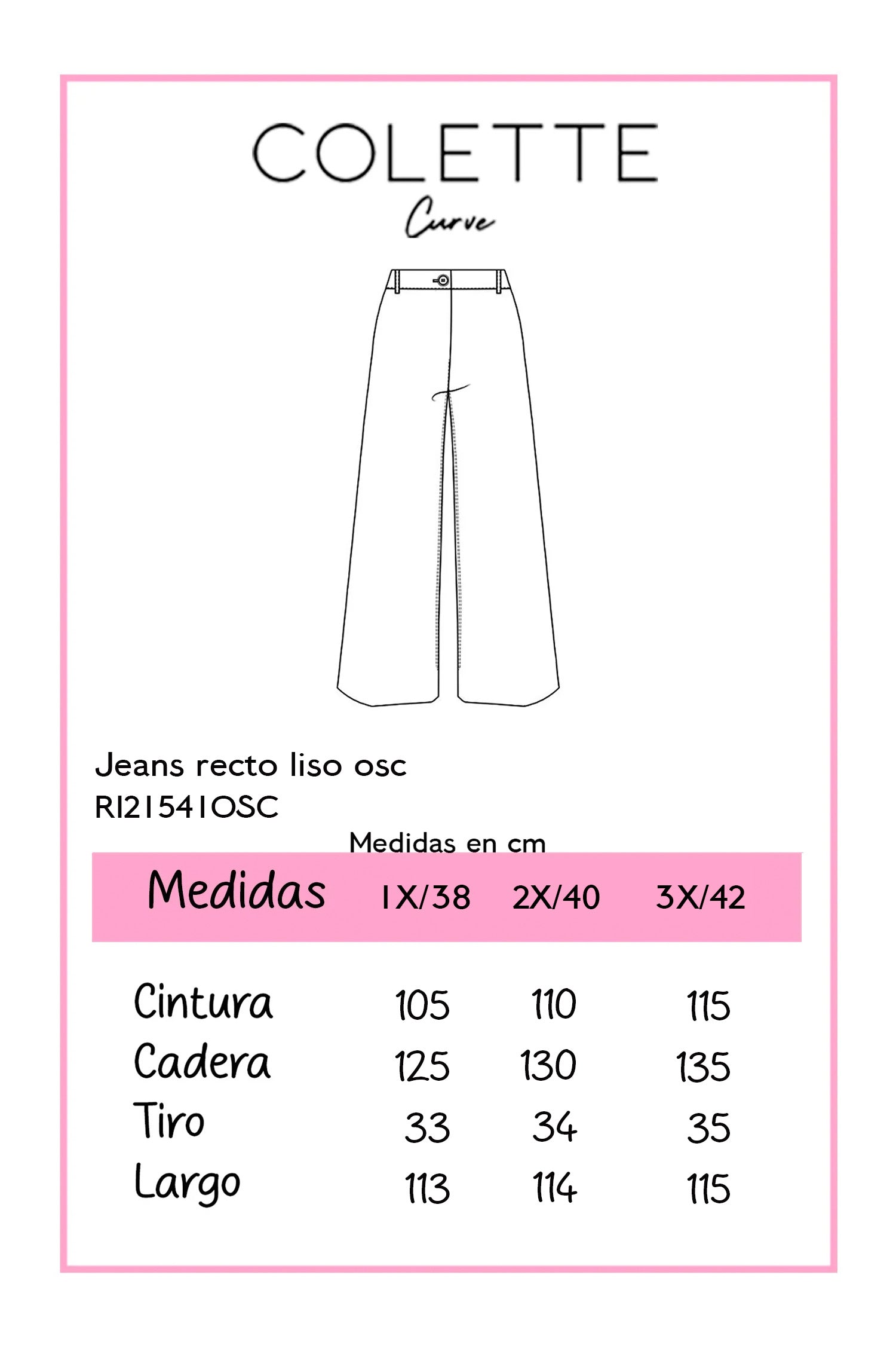 Jeans Rectos Curvy Azul Medio con Tiro Alto y Ajuste Stretch