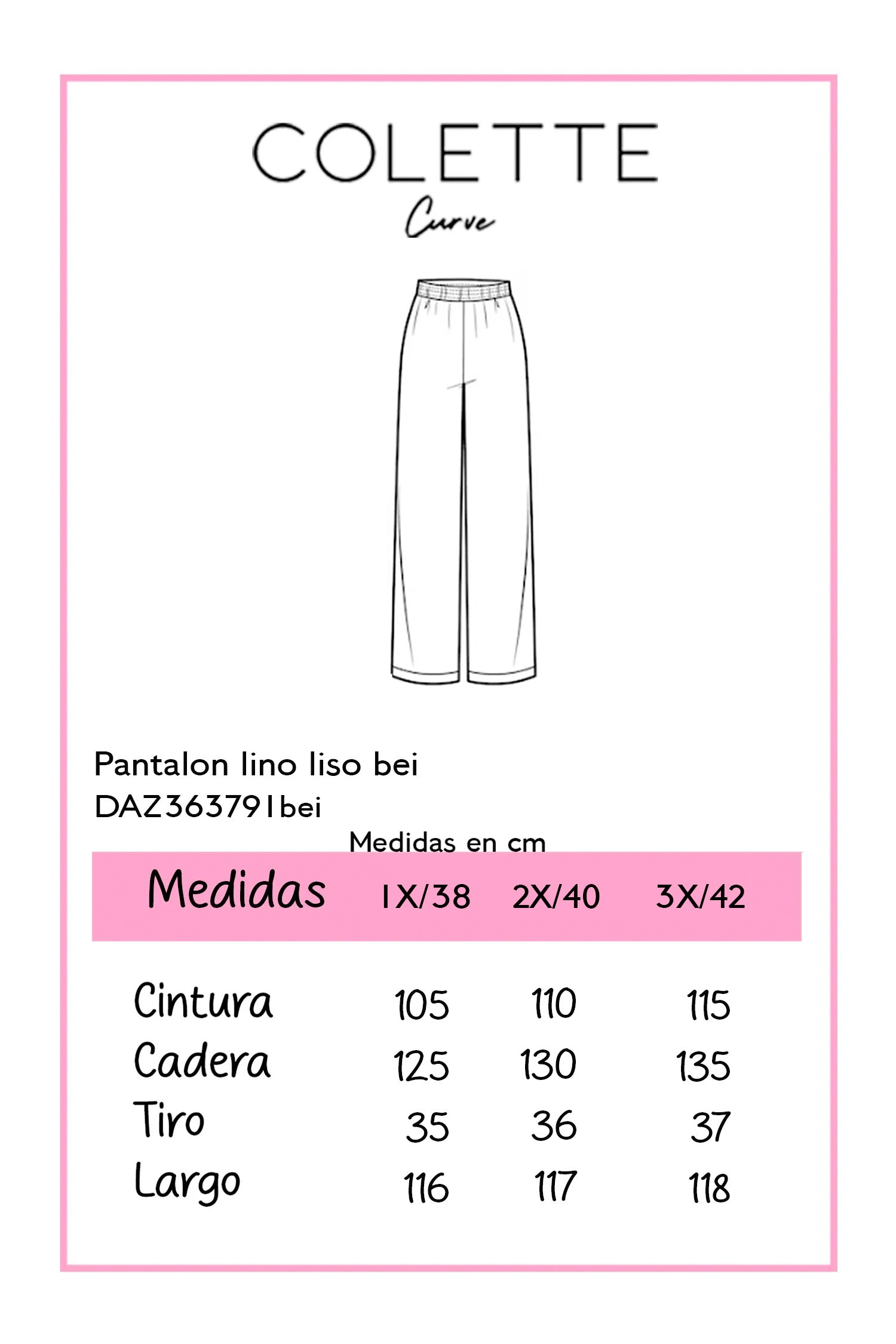 Pantalon de lino pierna ancha con cintura elástica. Para vacaciones, trabajo, bautizos y uso diario.