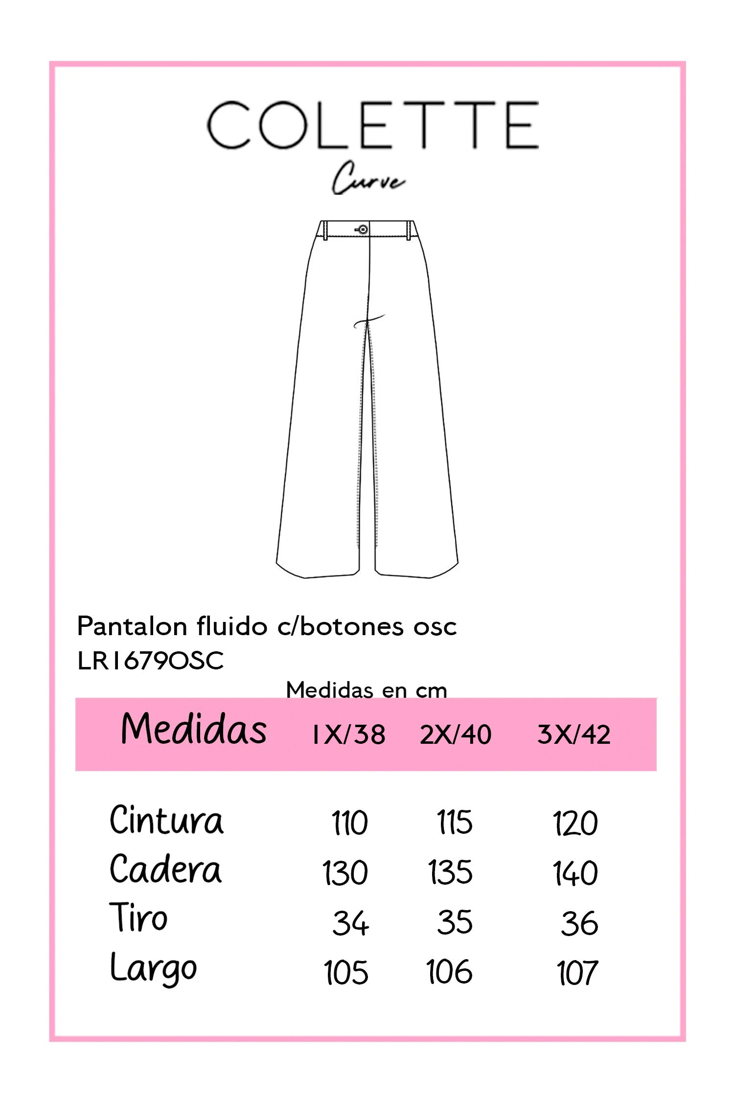 Pantalón Curvy Mezclilla Fluida con Botones Dorados Chic