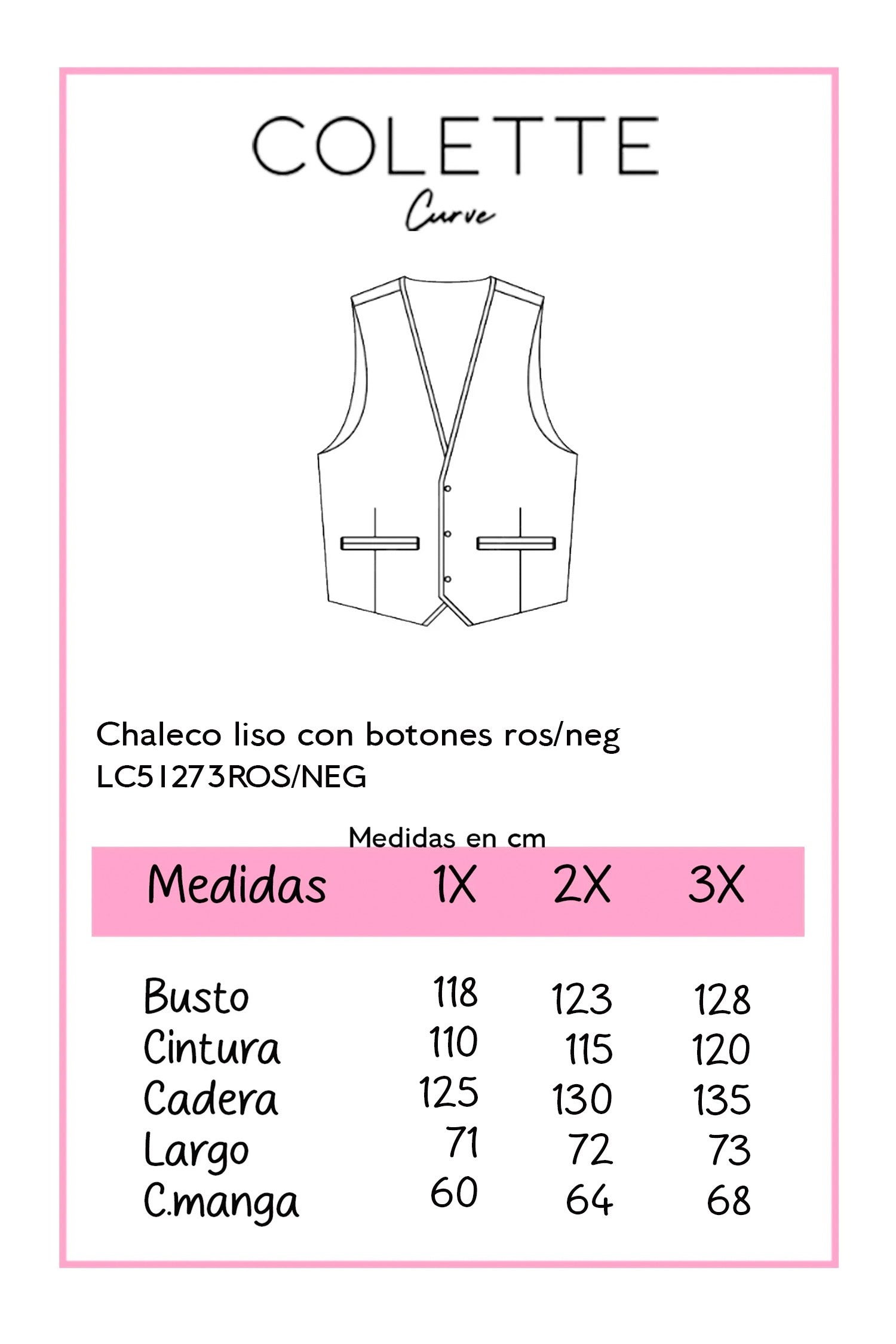 Chaleco Curvy Negro Elegante Botones Dorados Estilo Sastrero