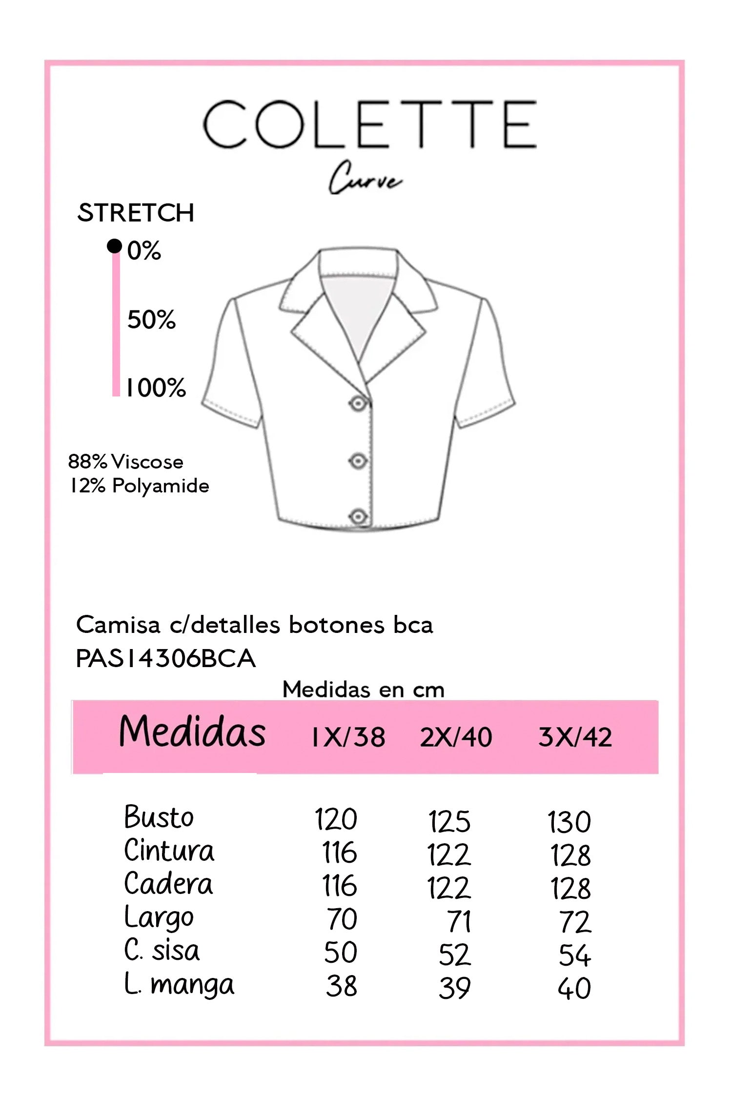 Chart medidas PAS14306BCA