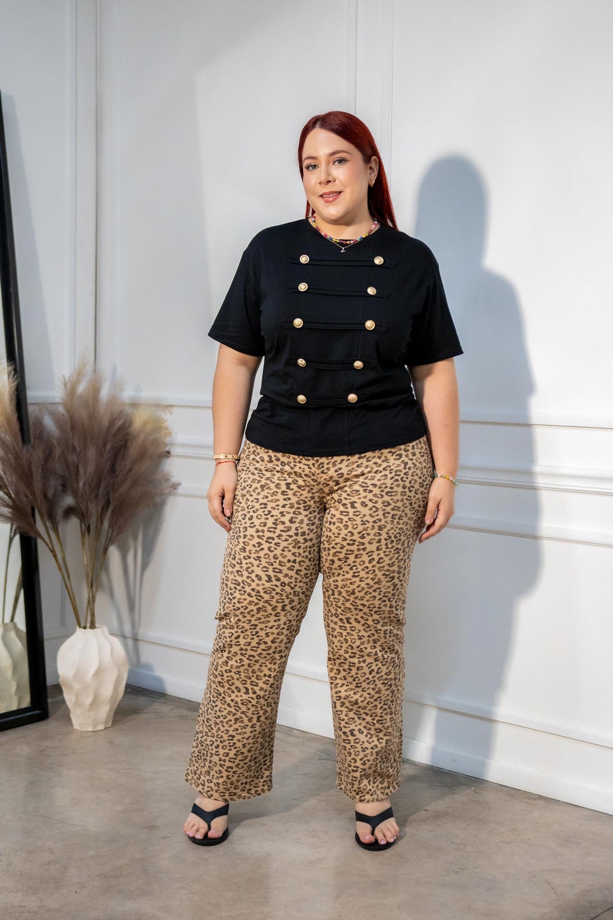 Blusa Curvy Estilo Napoleón Negro