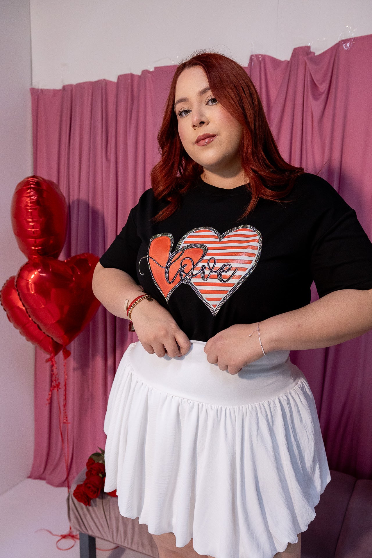 Playera Love Heart Curvy