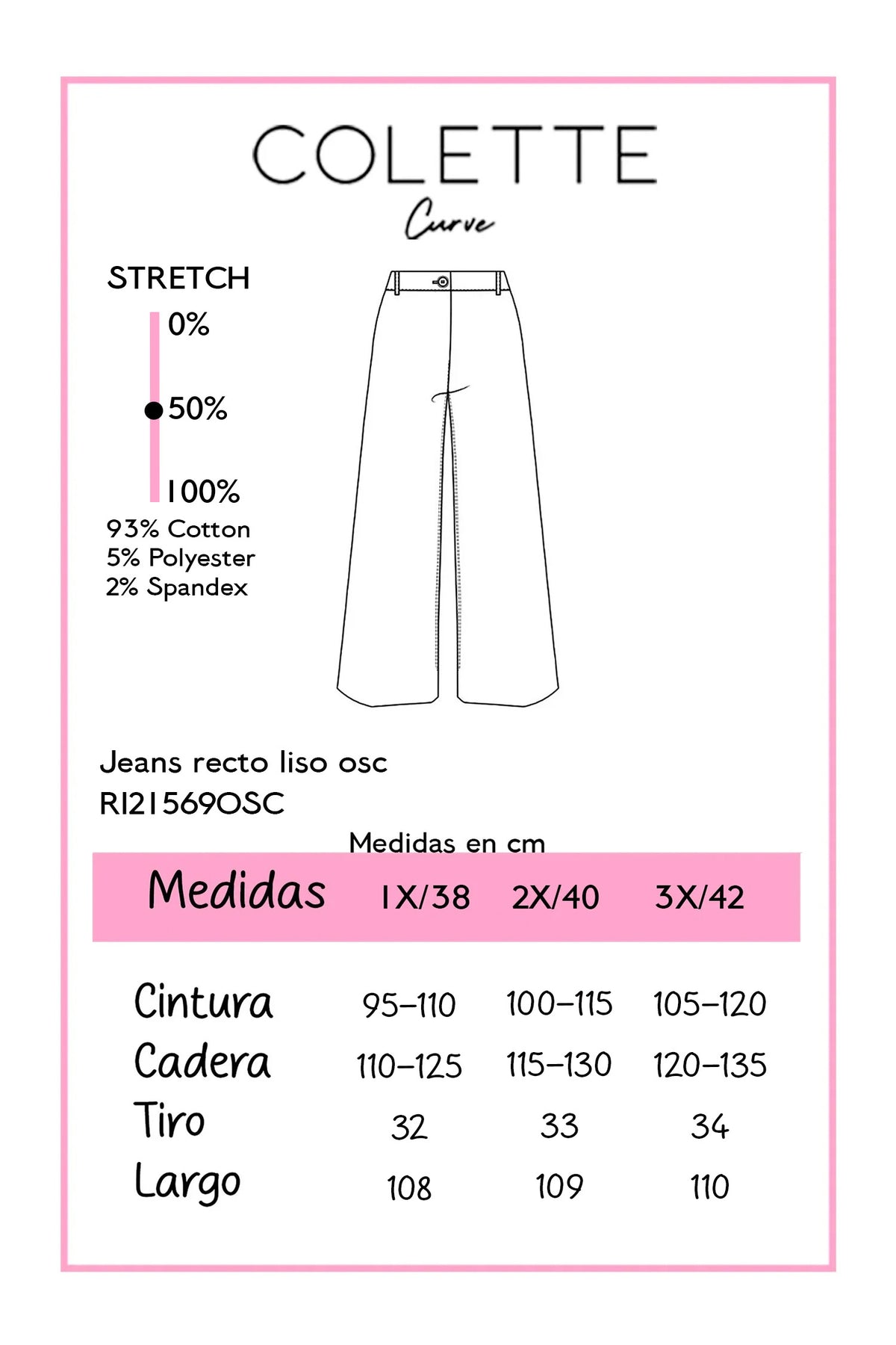 Tabla de medidas RI21569OSC