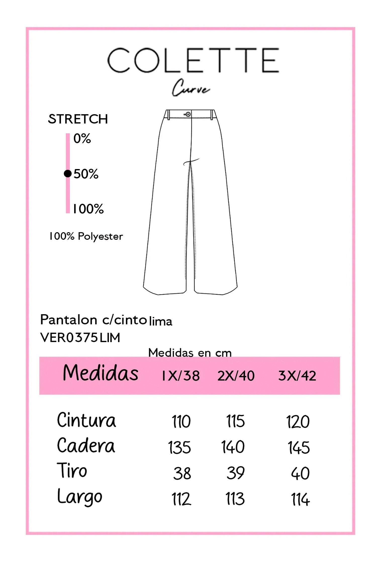Pantalón con Cinto Curvy Lima
