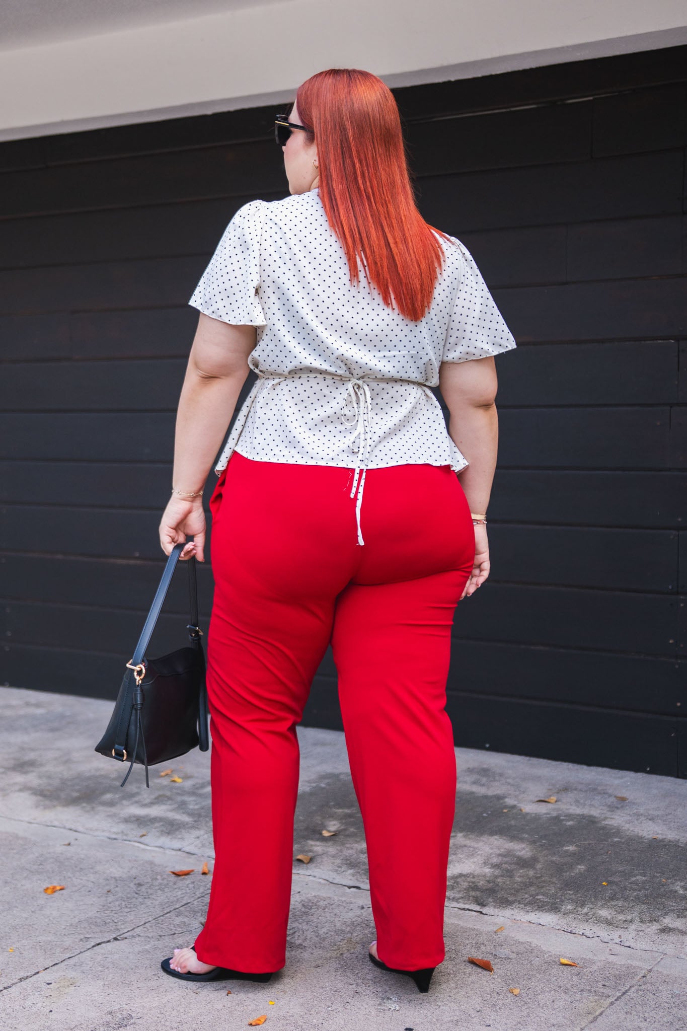 Pantalón Detalle Botones Curvy Rojo