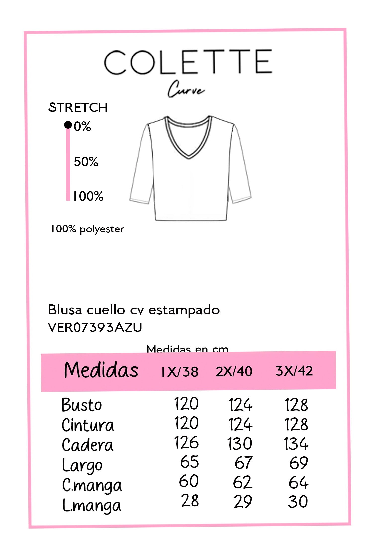 Tabla de medidas VER07393AZU