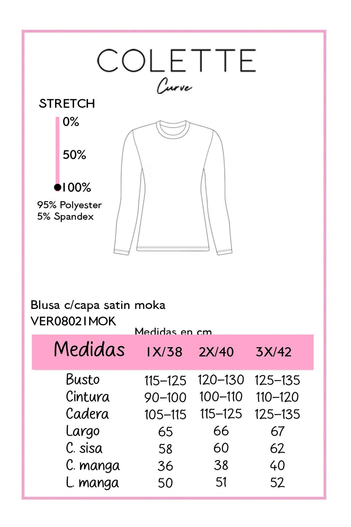 Blusa con capa satin moka