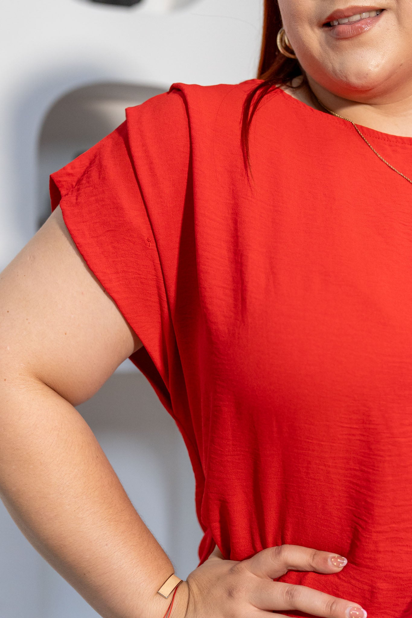 Blusa Asimétrica Curvy Roja