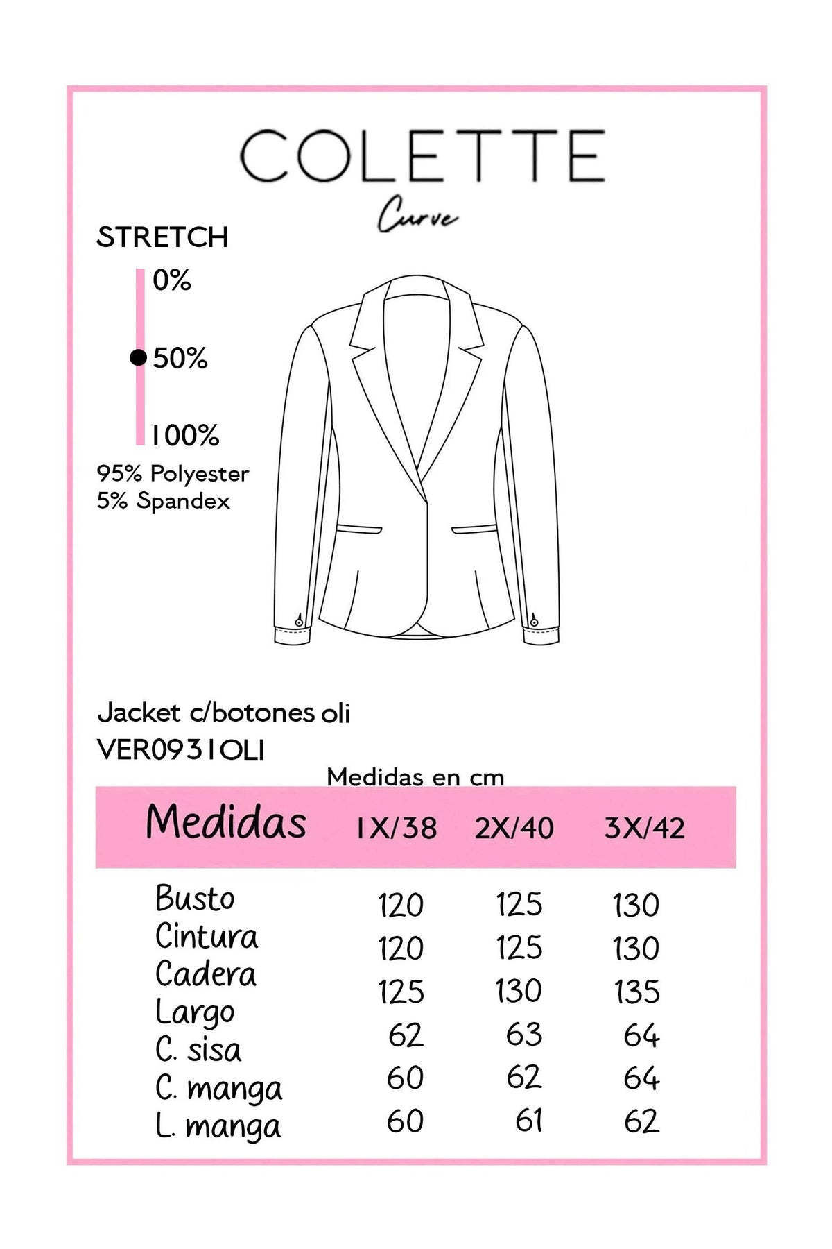 Jacket Curvy Botones Dorados Olivo